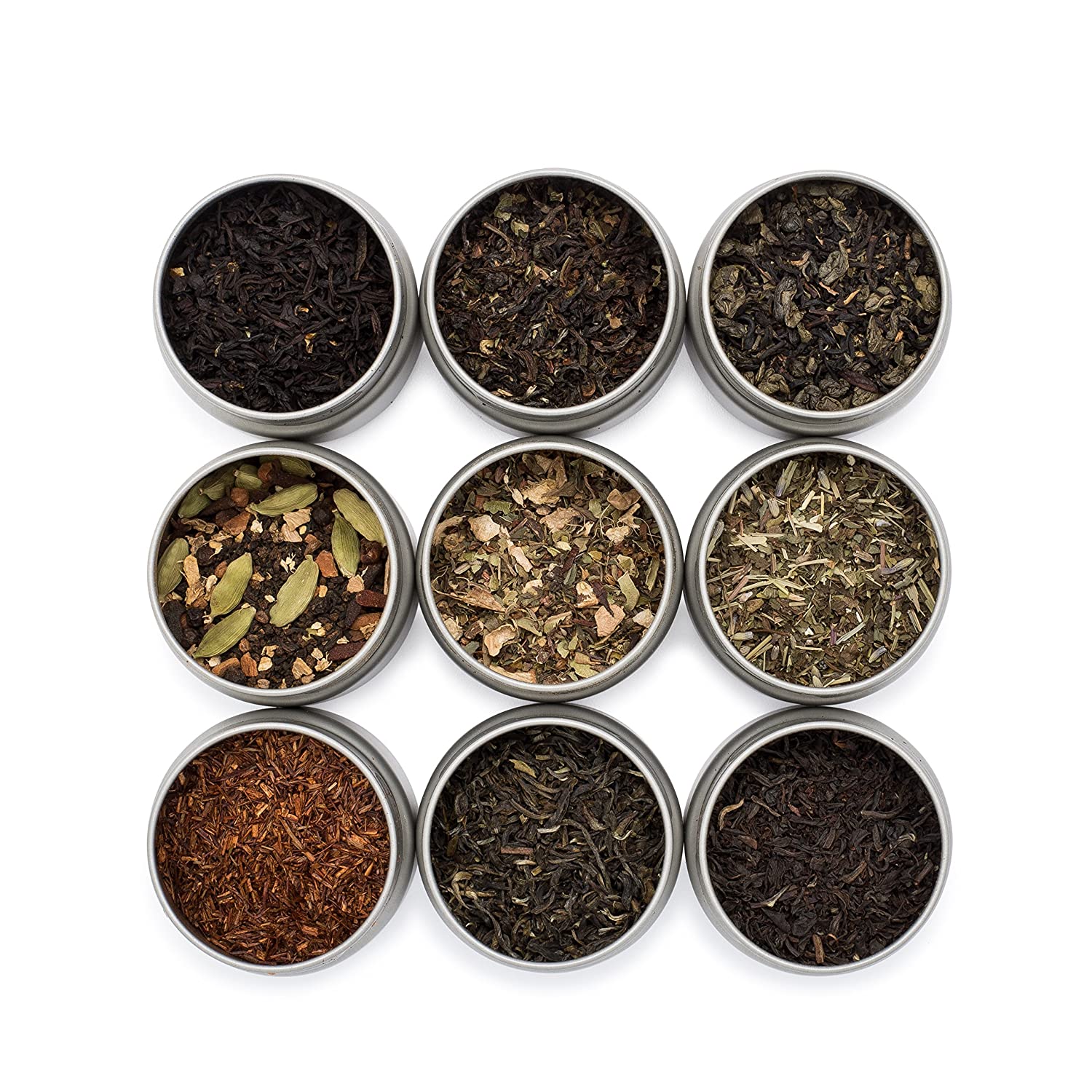 Golden Moon Tea LOOSE LEAF TEA SAMPLER - 9 Variety Pack. Herbal Tea