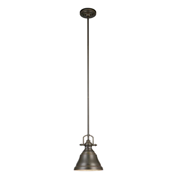 allen + roth  Bronze Industrial Bell Mini Pendant Light