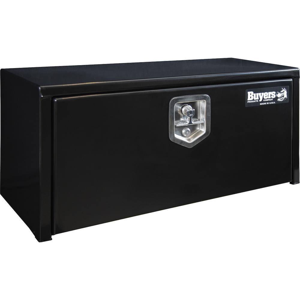Buyers Products Company 1703353 14 in. x 12 in. x 30 in. Black Steel Underbody Truck Box with T-Handle