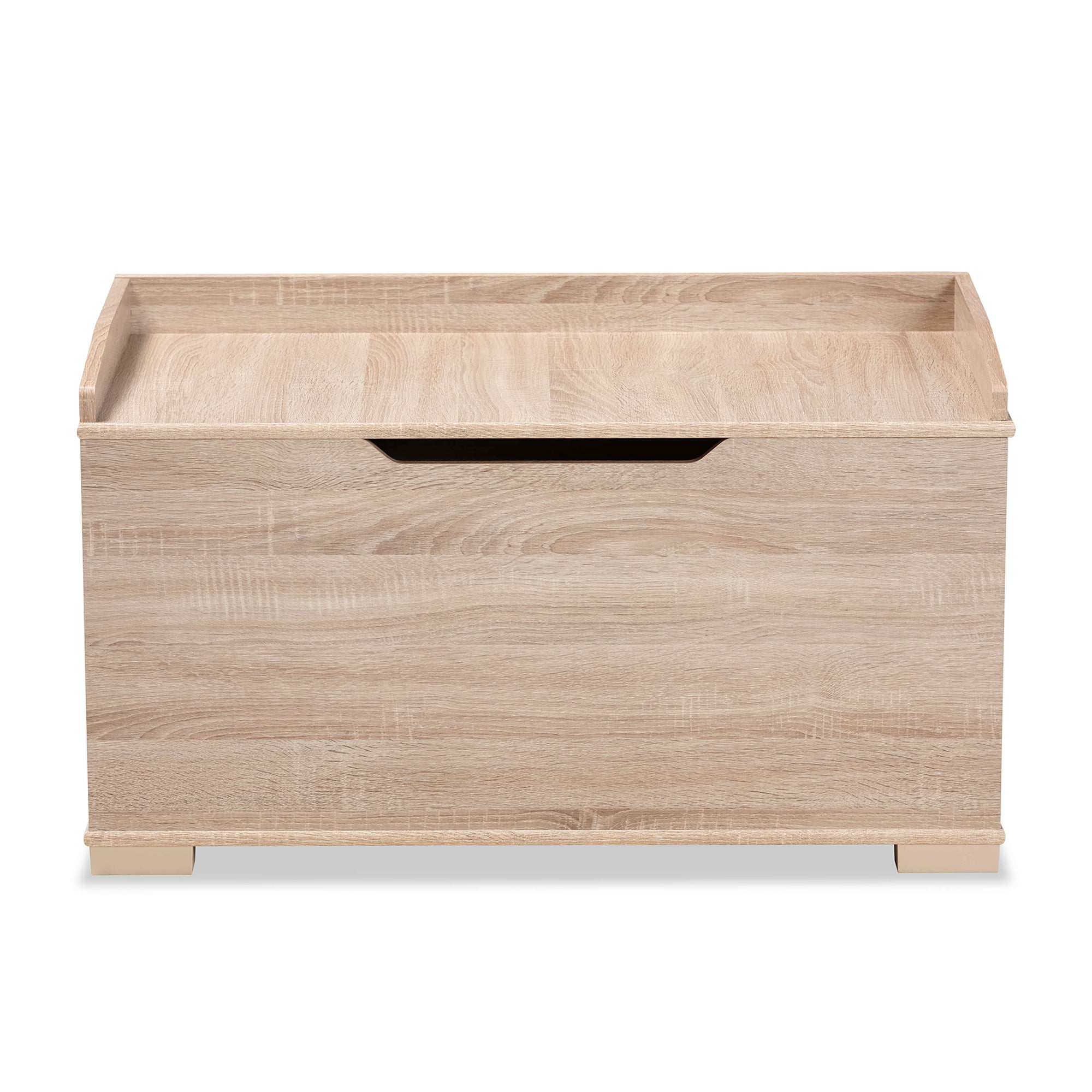 Baxton Studio Mariam Modern and Contemporary Oak Finished Wood Cat Litter Box Cover House