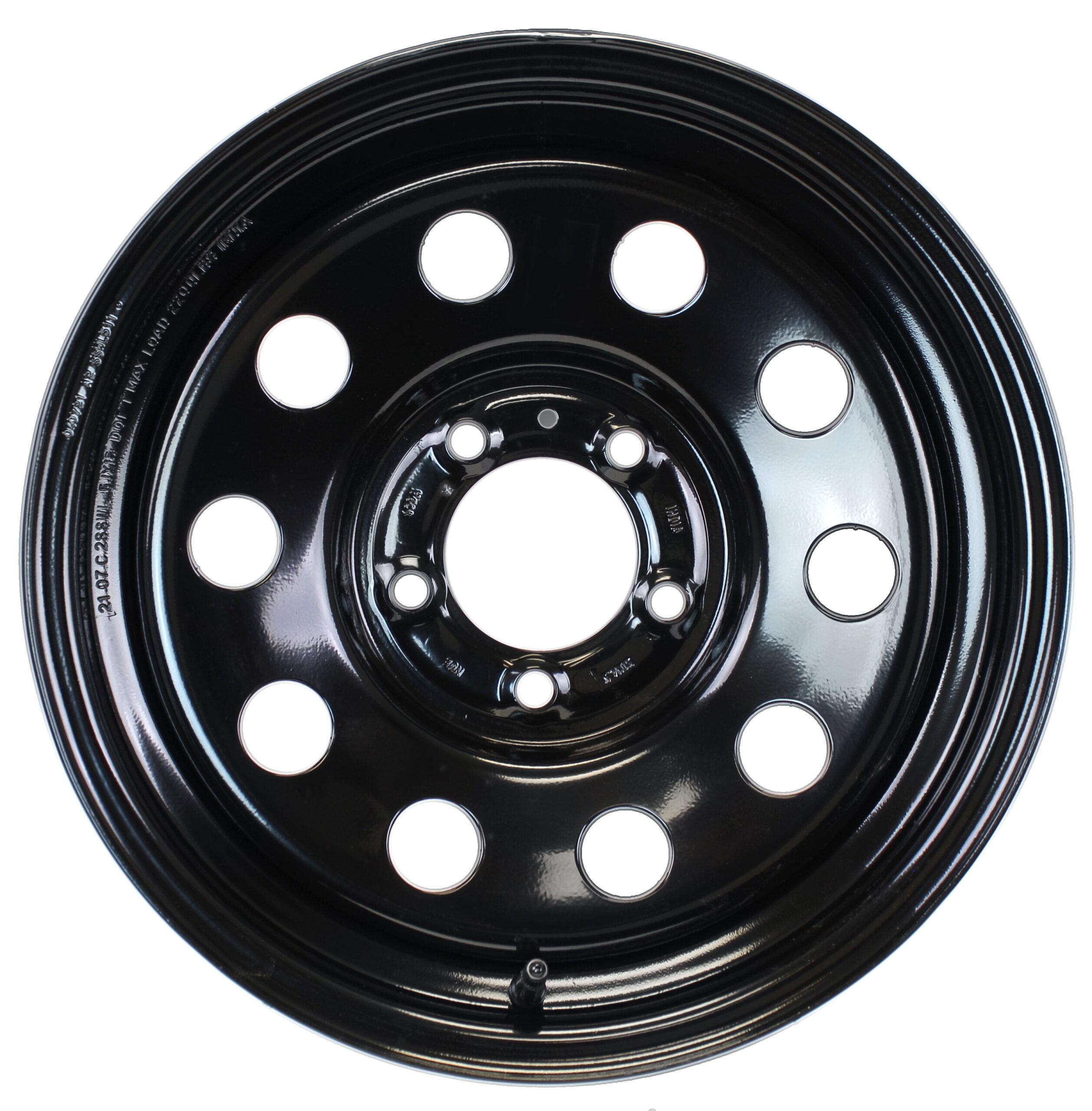 2-Pack Trailer Wheel Black Rims 15 x 5 Modular Style 5 Lug On 4.5 in.