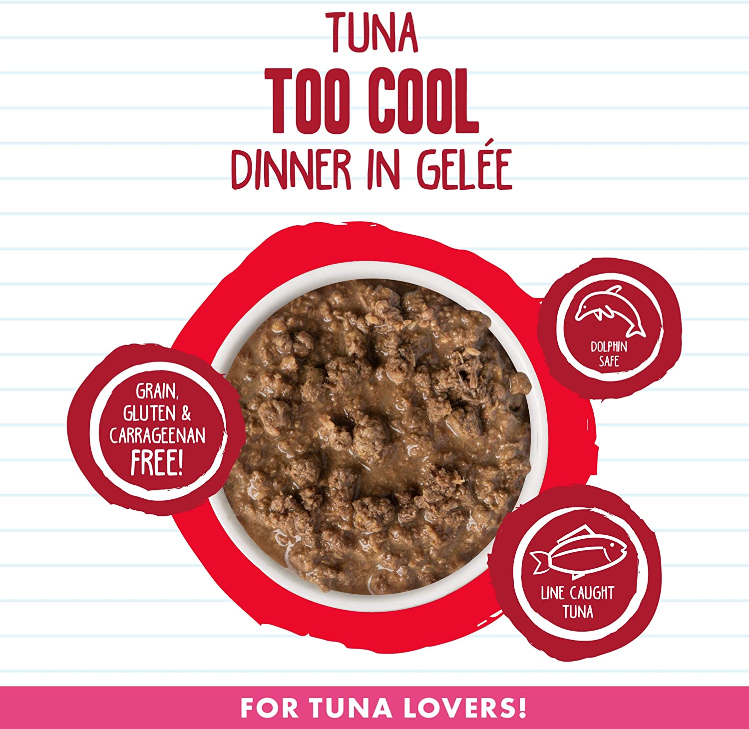 Weruva Best Feline Friend (B.F.F.) Tuna Too Cool with Red Meat Tuna in Gelée Cat Food. 5.5oz Can (Pack of 24)