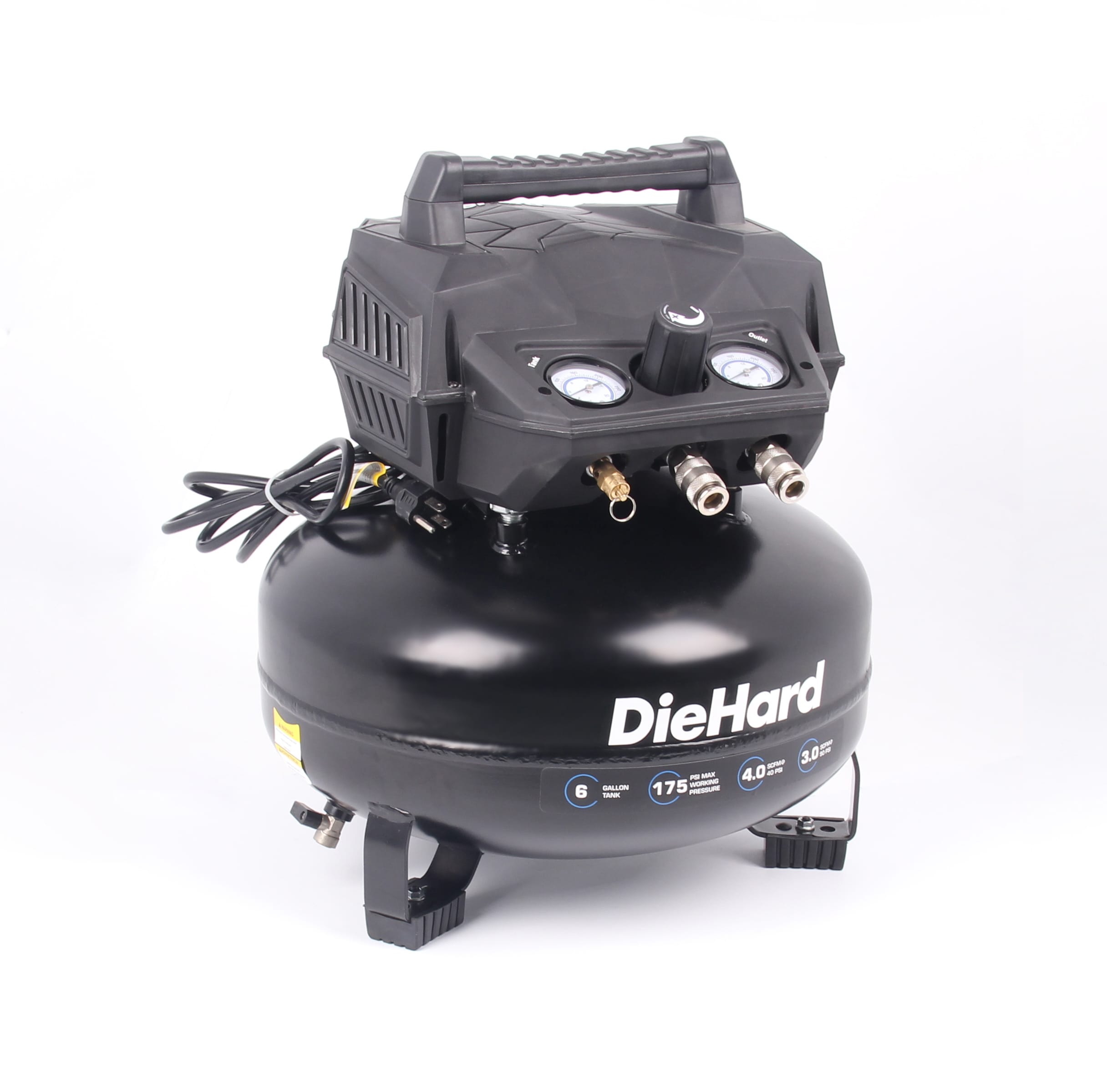 DieHard 6-Gallons Single Stage Portable Corded Electric Pancake Air Compressor