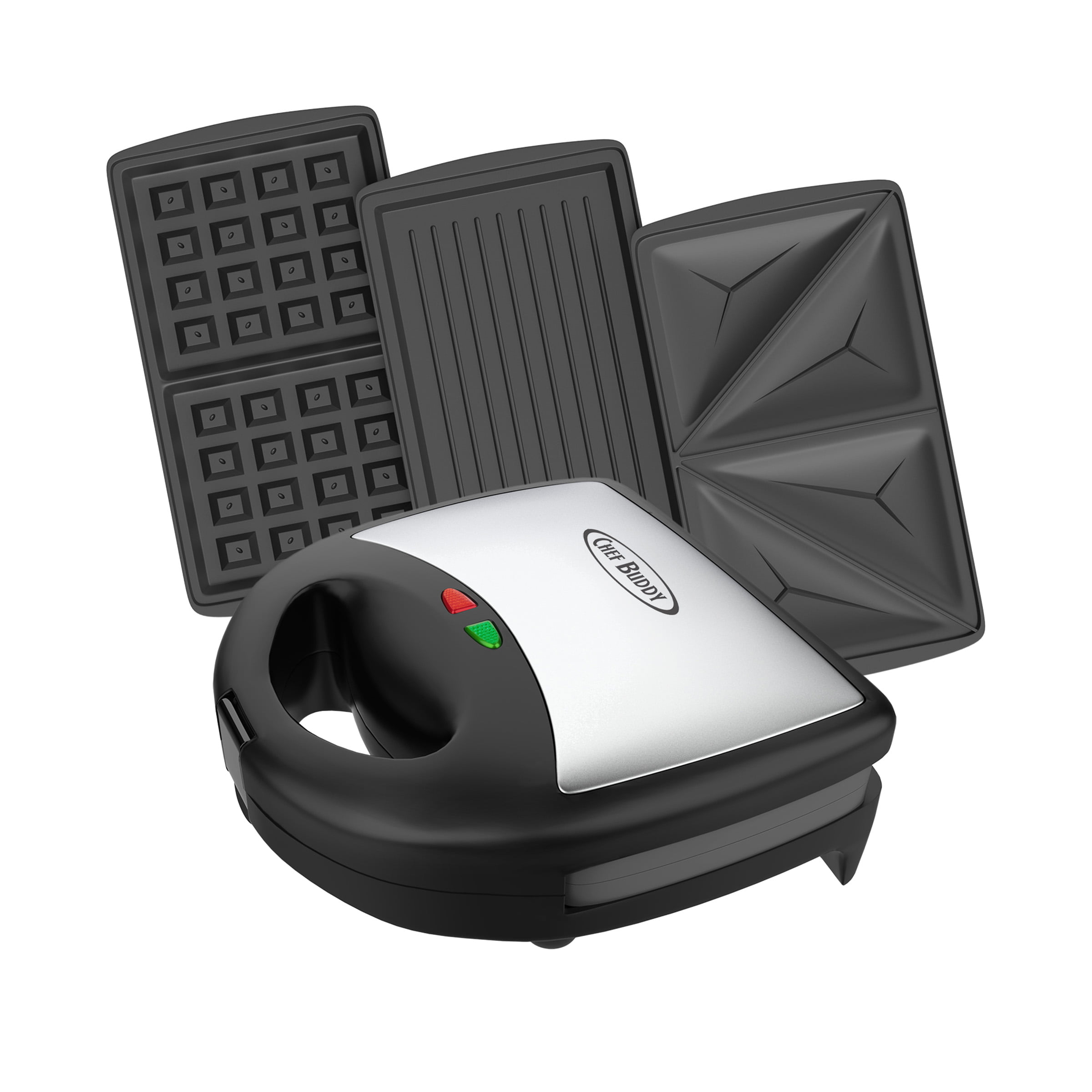 Chef Buddy 3-in-1 Sandwich Panini and Waffle Press