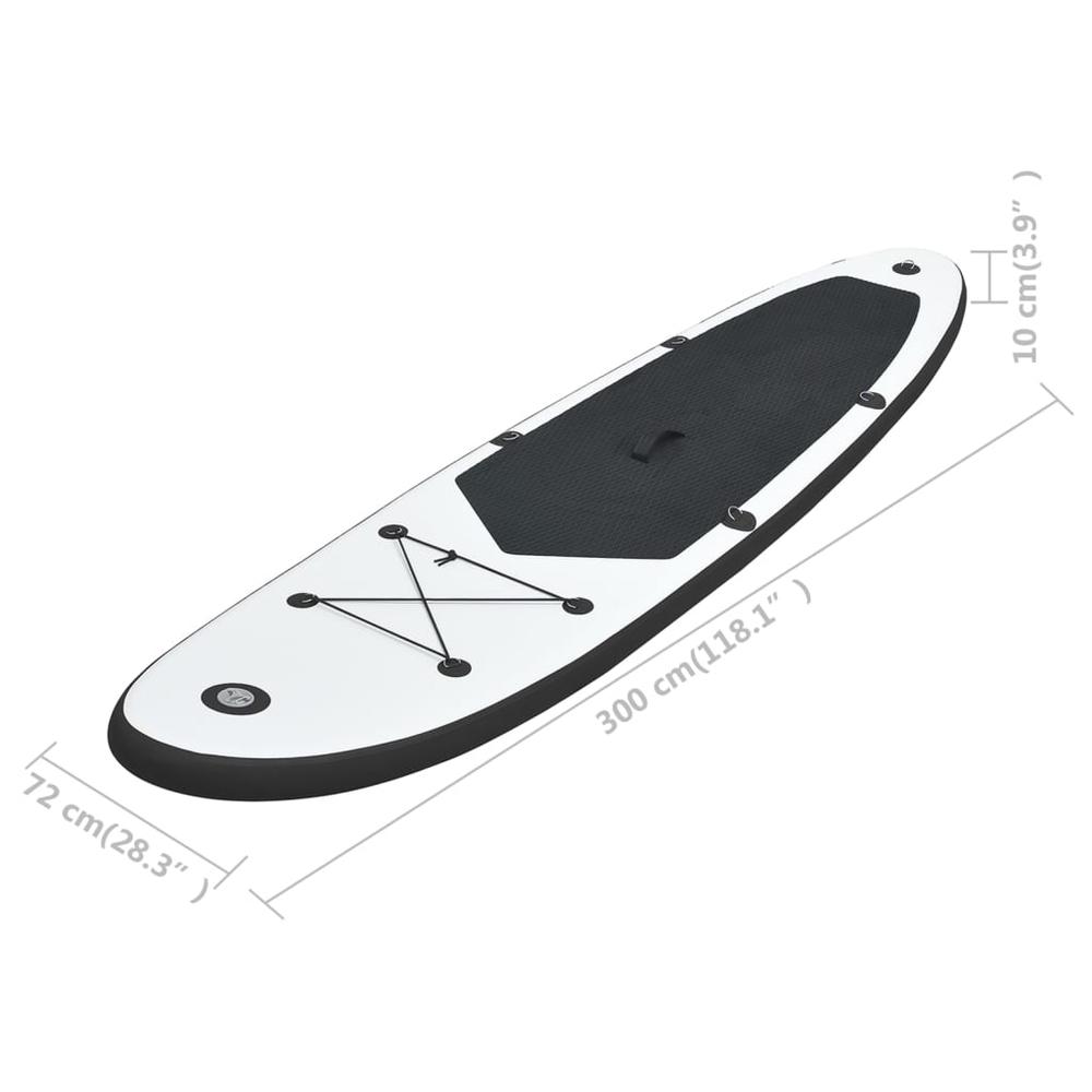 vidaXL Inflatable Stand Up Paddleboard Set Black and White 2727
