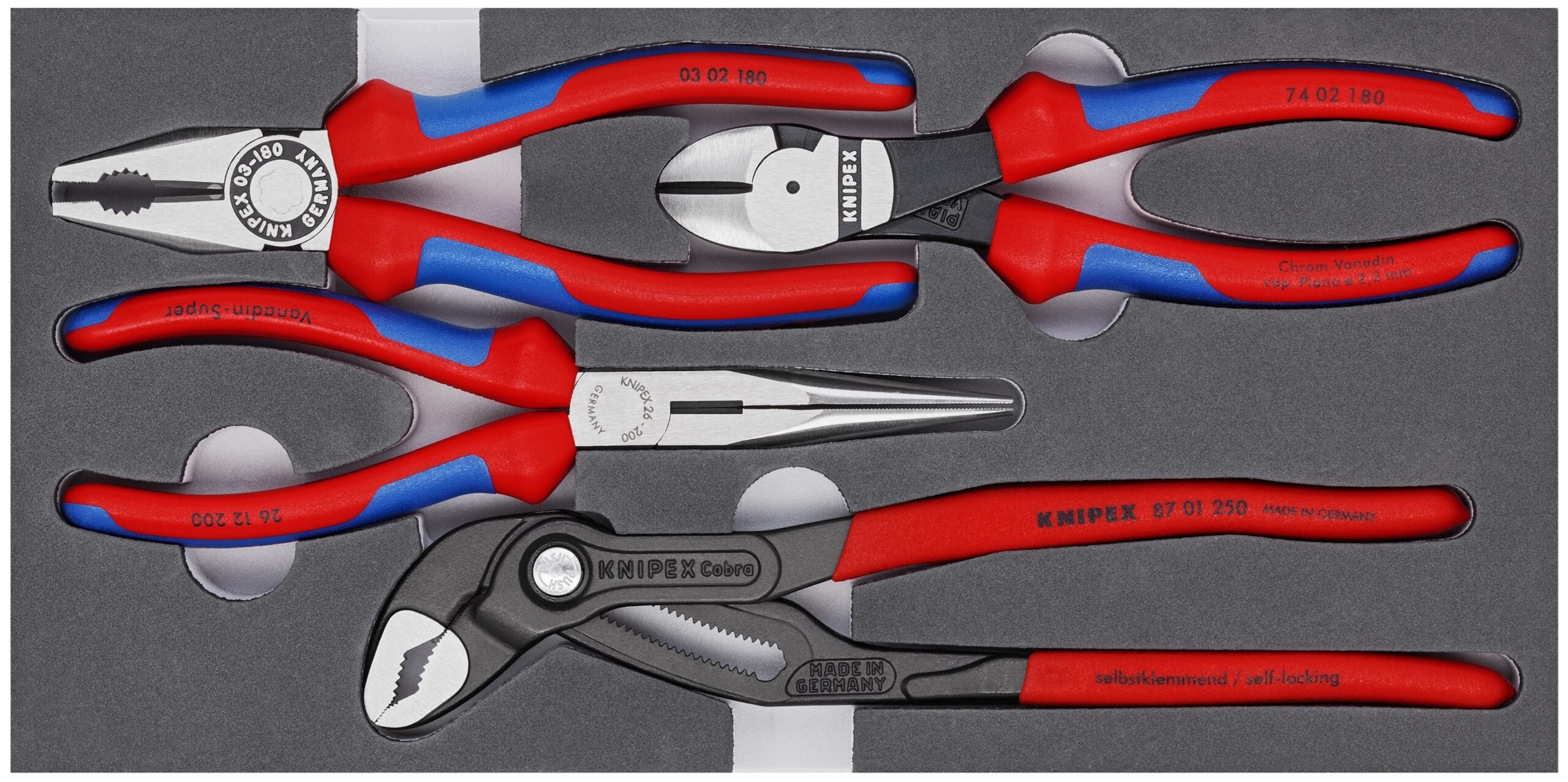 KNIPEX 4 Piece Pliers and Cutters Set