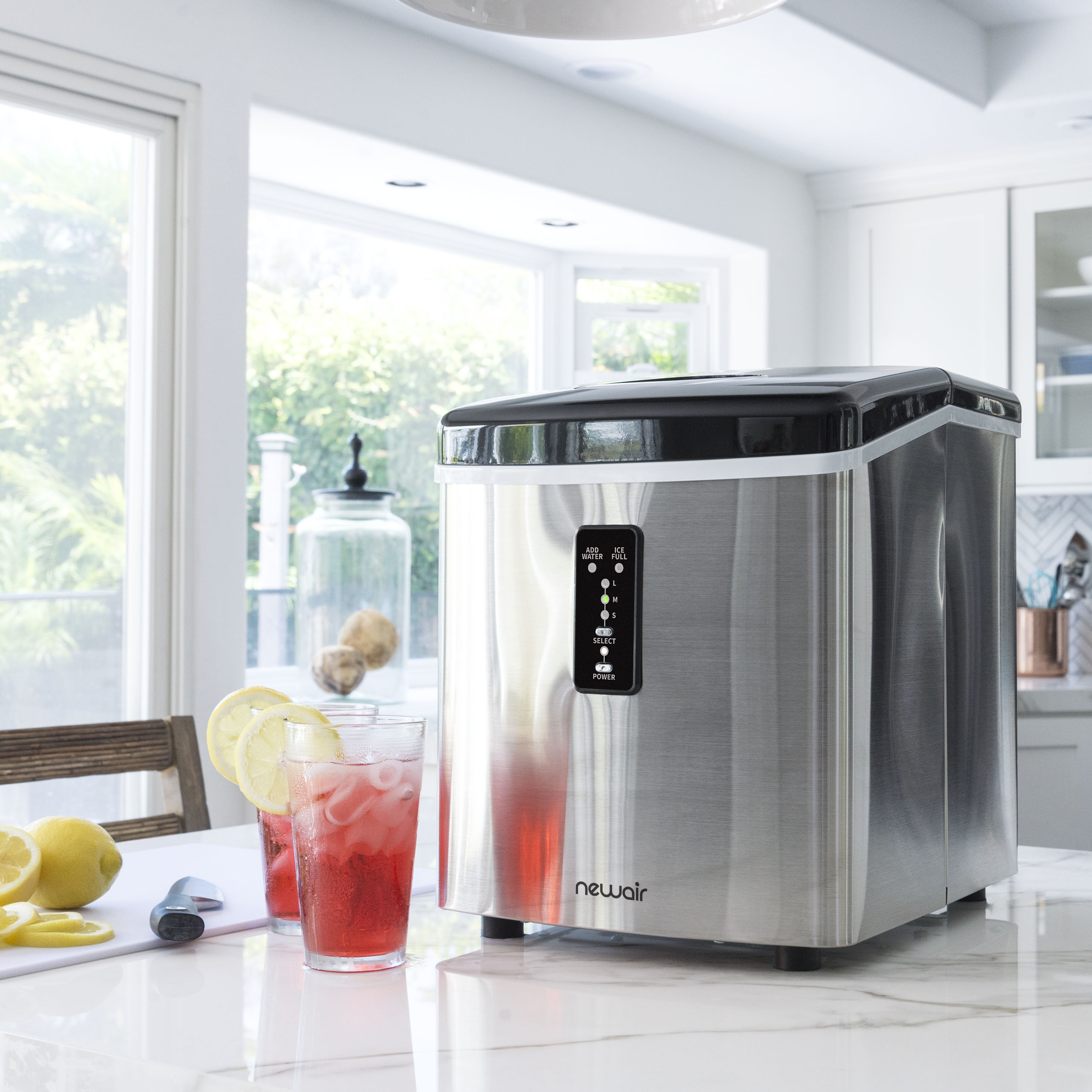 Newair | Portable Ice Maker | 28 lbs. Daily | 3 Bullet Ice Sizes. LED Display