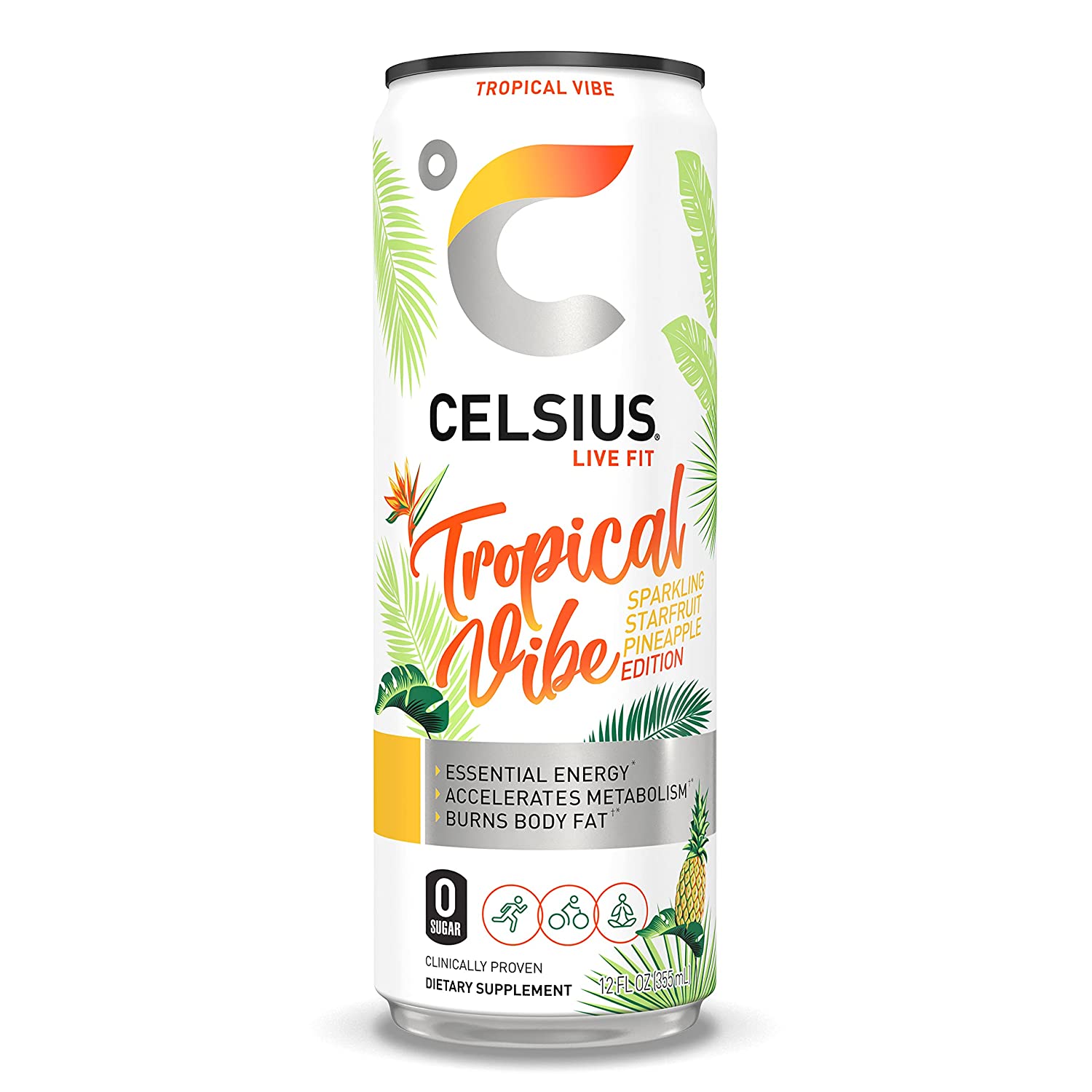 CELSIUS Essential Energy Drink. 12 Fl Oz. What-s Your Vibe Variety Pack (Pack of 12)