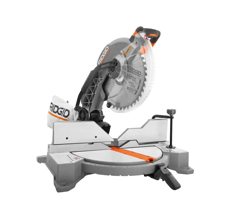 RIDGID Miter Saw R4123 15 Amp Corded 12 in. Dual Bevel with LED