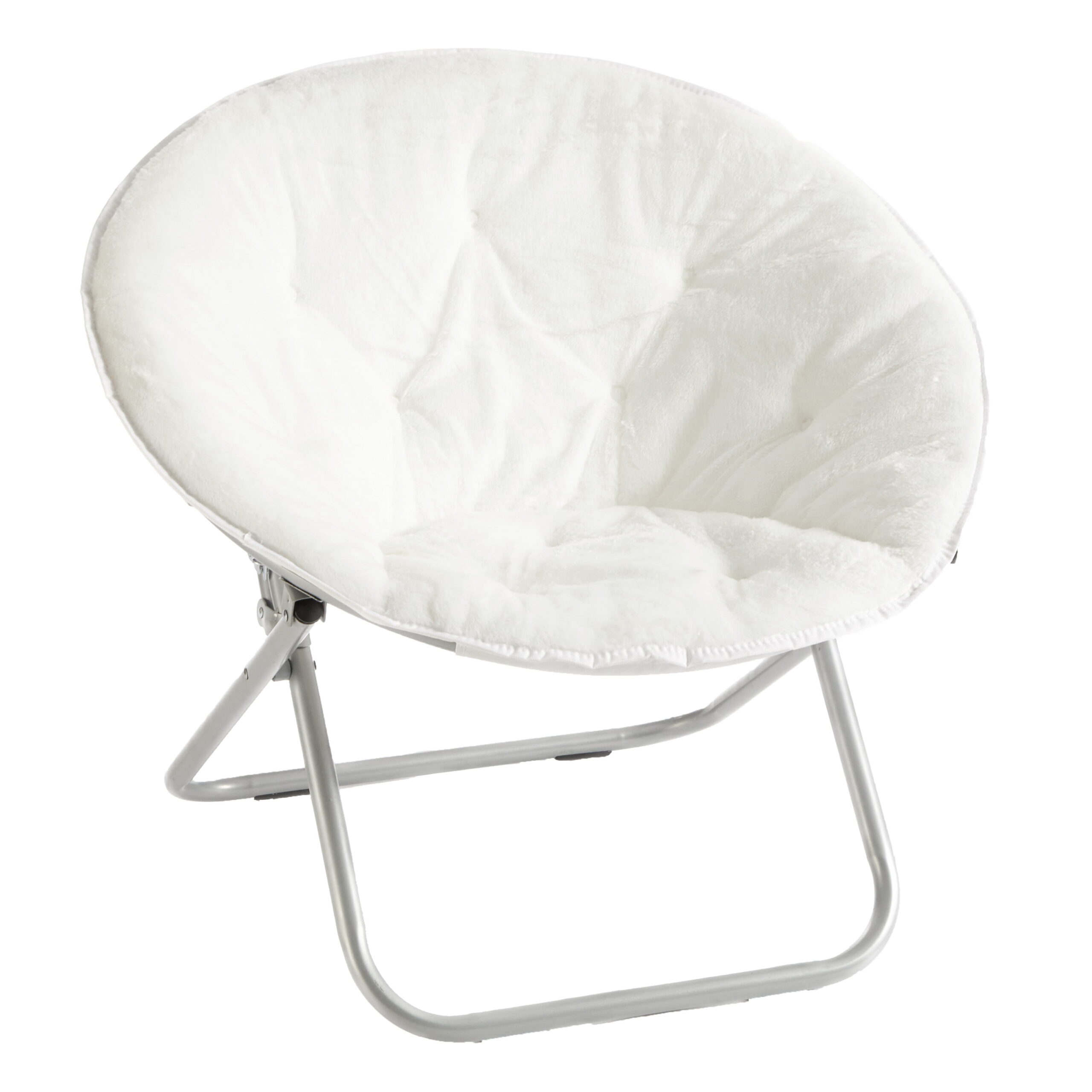Mainstays Faux Fur Saucer™ Chair. White