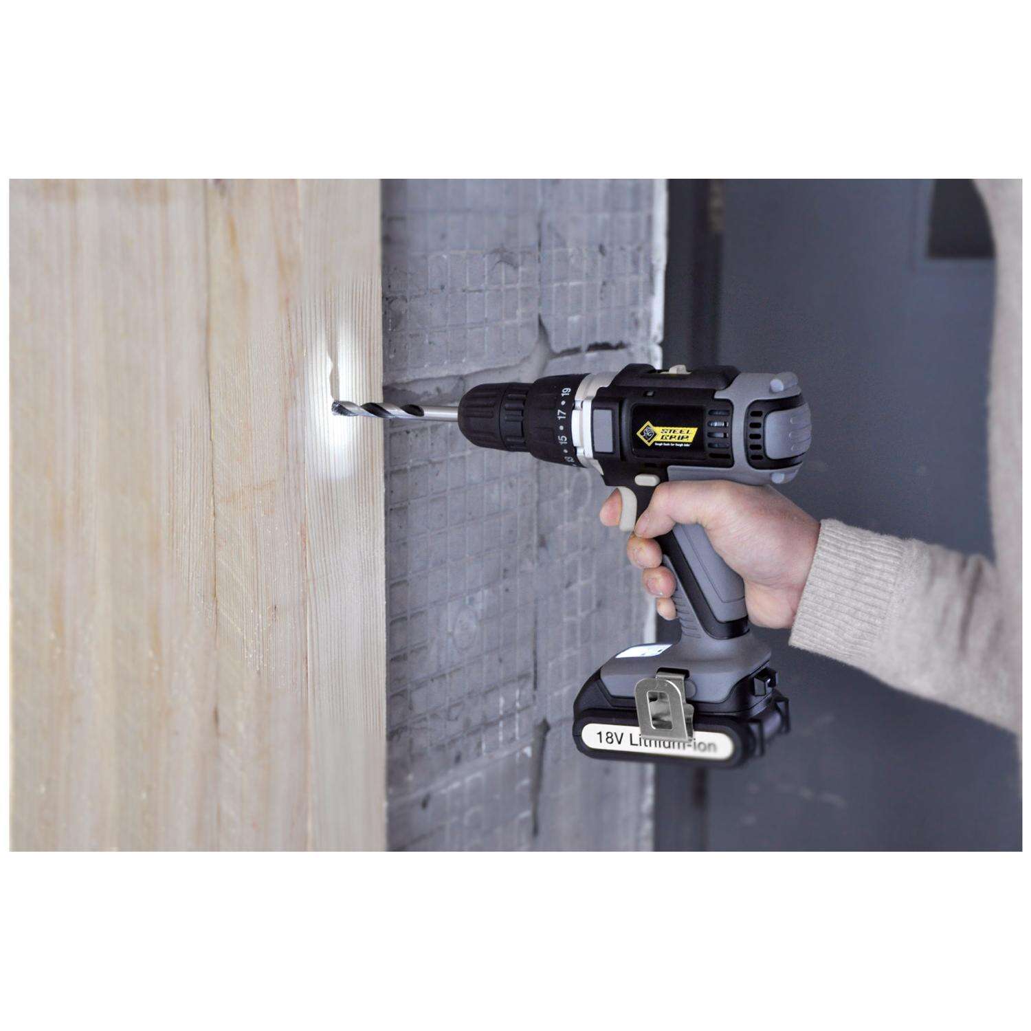 Steel Grip 18 V 3/8 in. Cordless Drill Kit (Battery & Charger)