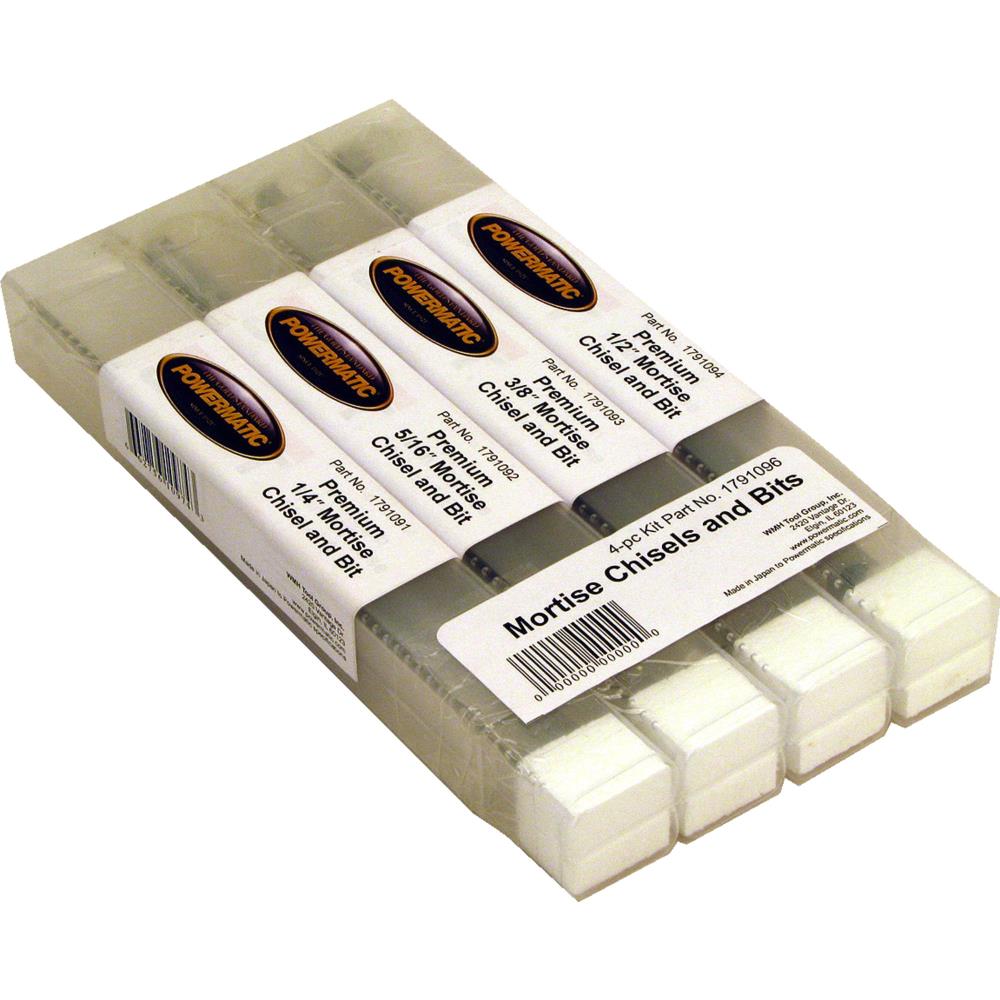 Powermatic Premium Mortise Chisel and Bits. Set of 4