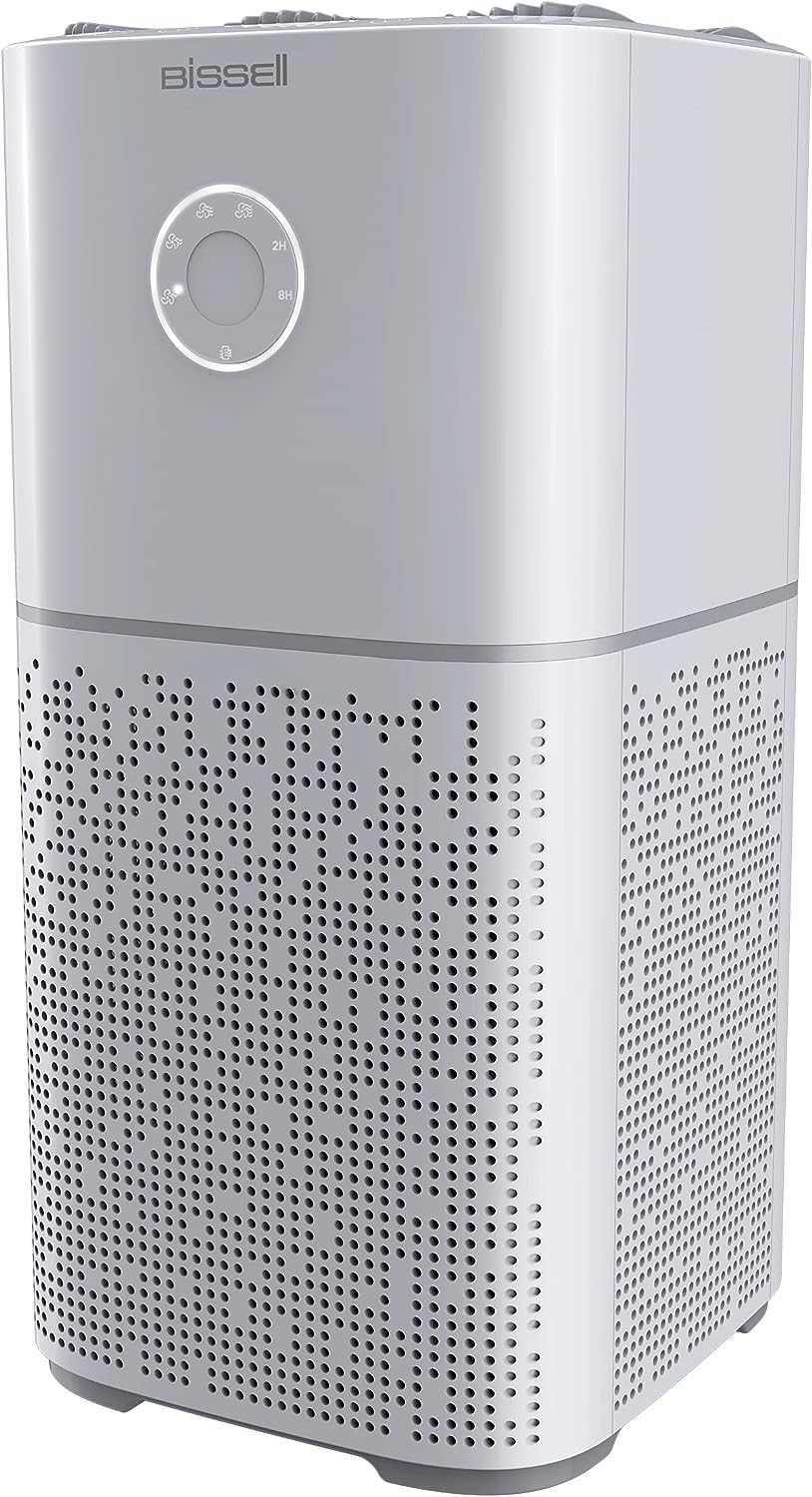 BISSELL Air180  Air Purifier For Home. Bedroom. HEPA Filter. Filters Smoke. Allergies. Pet Dander. Odor. Dust. Gray. 34964