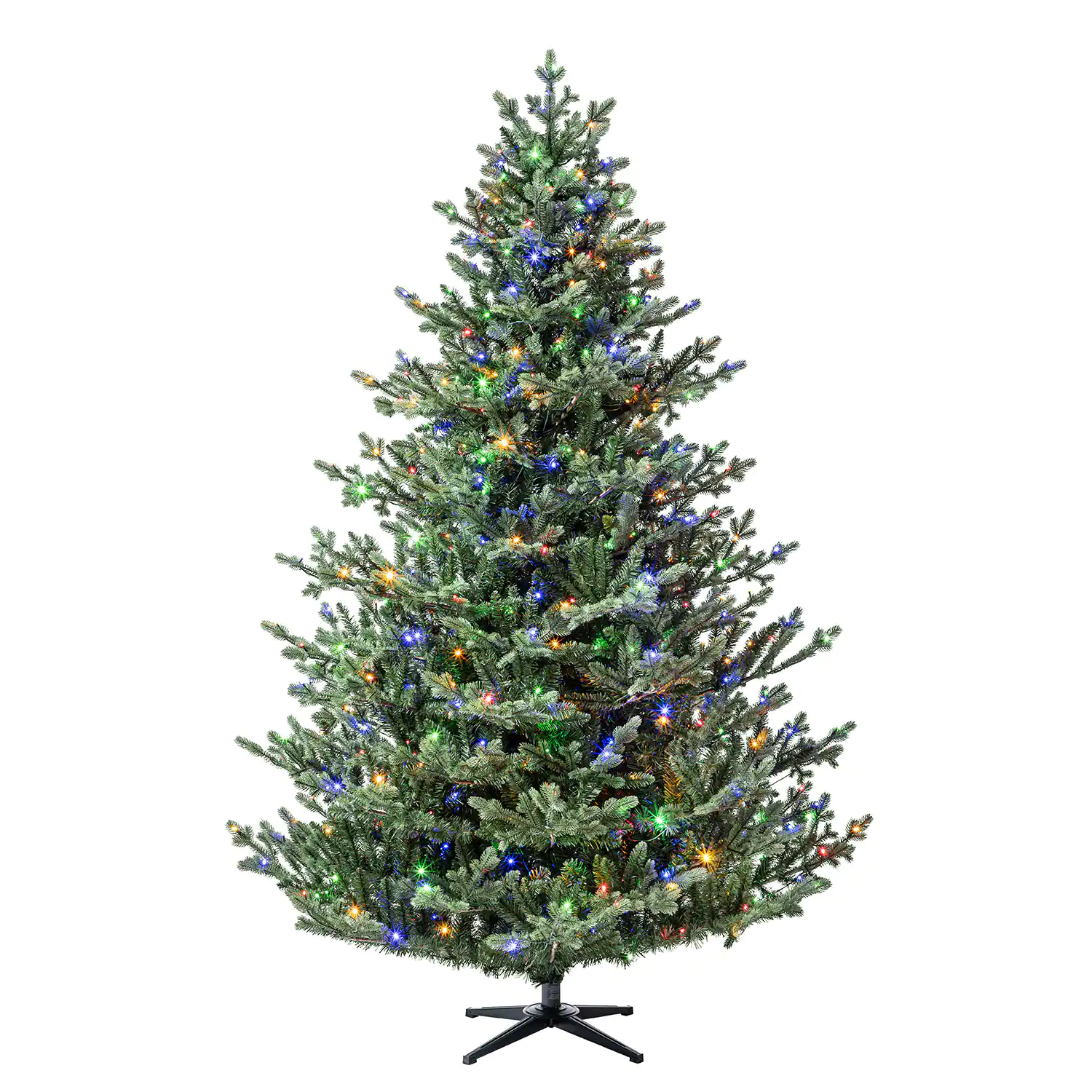 Ashland 10671960 7.5ft. Pre-Lit Balkan Spruce Quick Set® Artificial Christmas Tree. Color-Changing LED Lights
