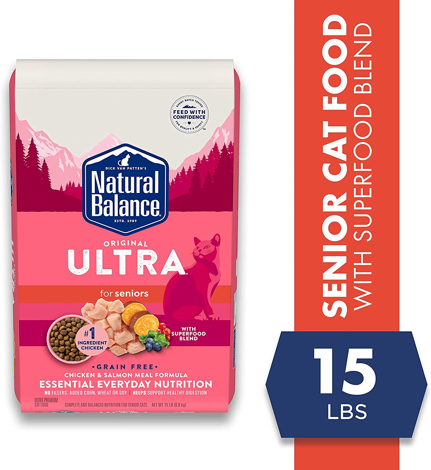 Natural Balance Original Ultra Indoor Chicken & Salmon Meal Dry Cat Food 15 Pound (Pack of 1)