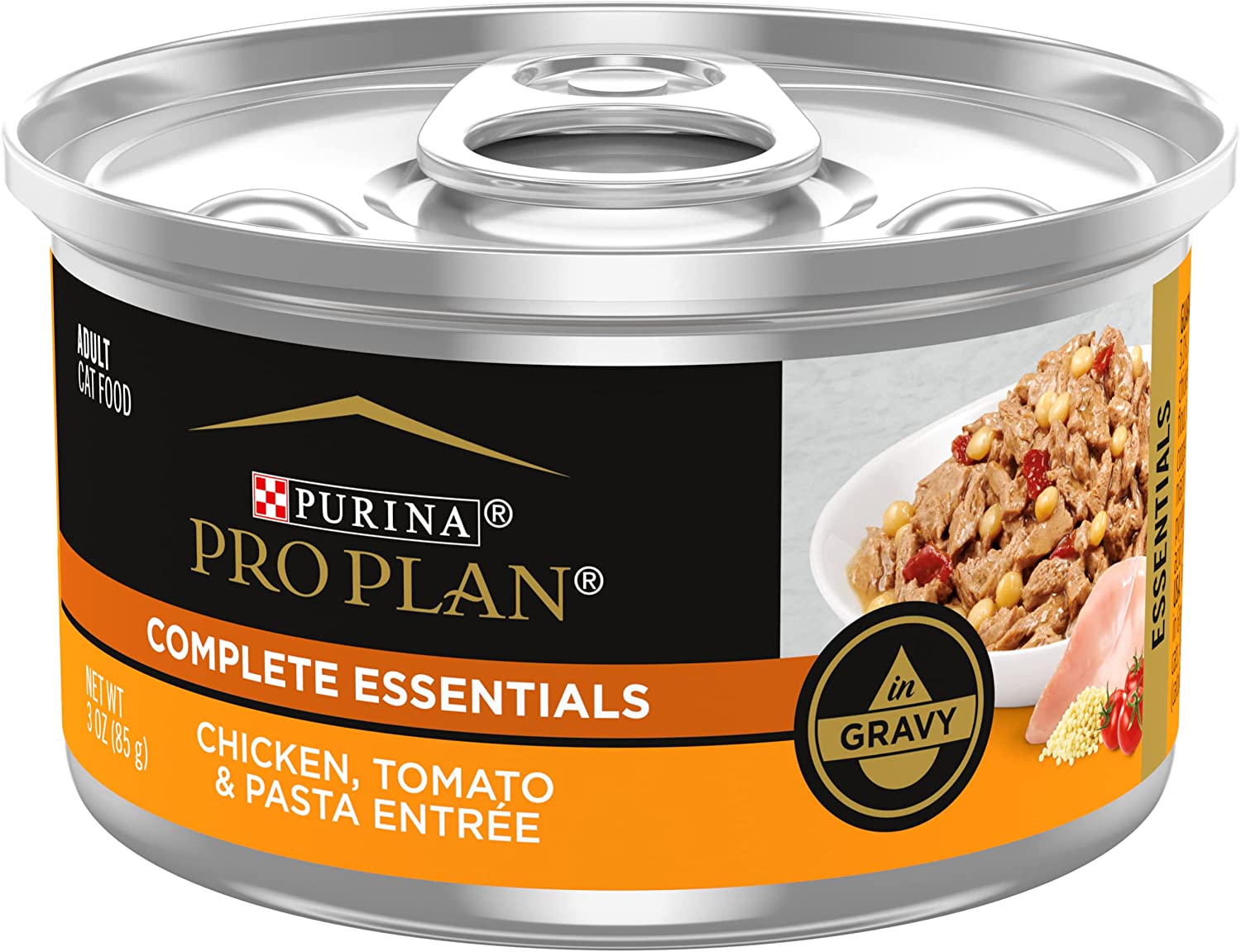 Purina Pro Plan High Protein Wet Cat Food Gravy. Chicken. Tomato and Pasta Entree - (24) 3 oz. Pull-Top Cans
