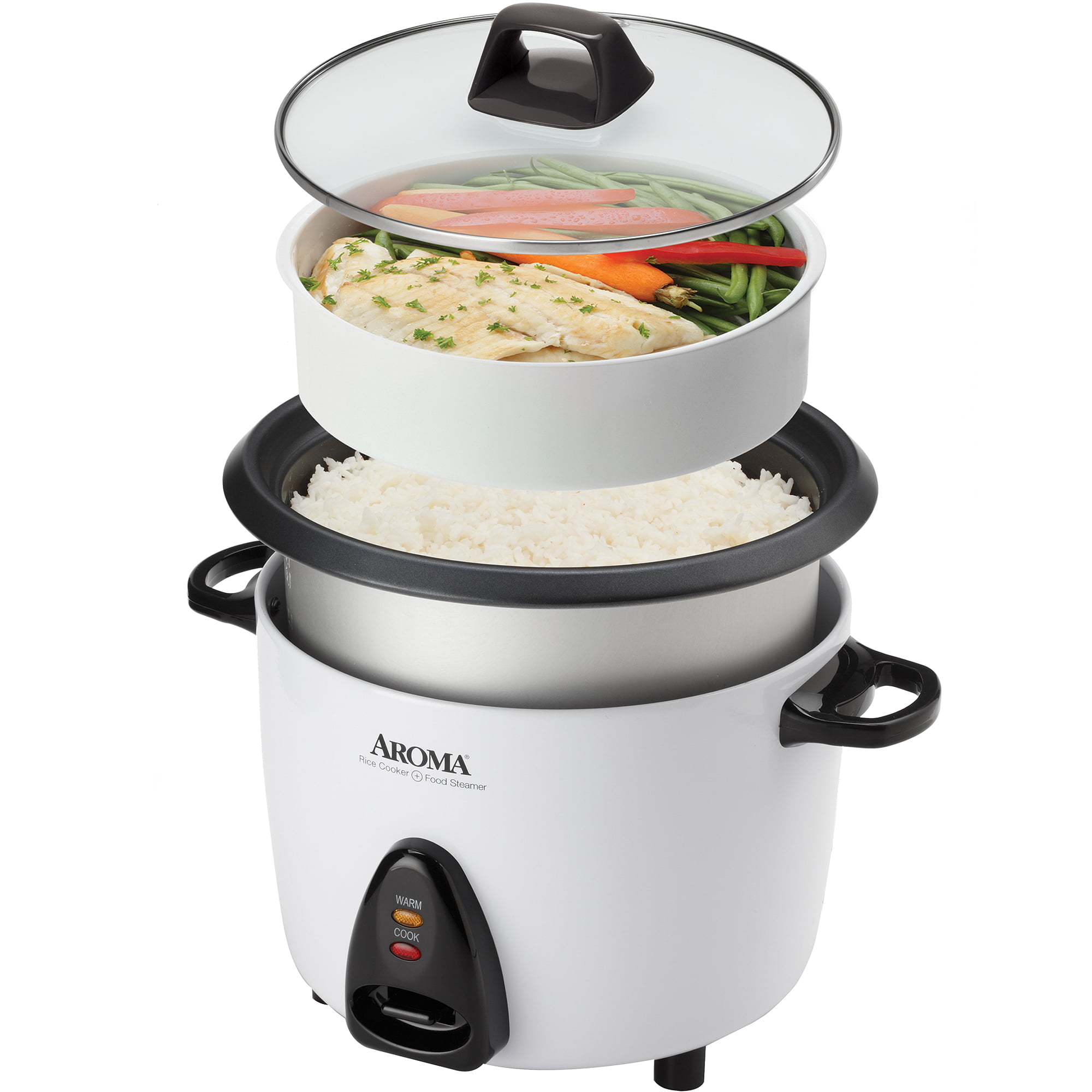 Aroma 20 Cup Dishwasher Safe Rice Cooker & Steamer. 4 Piece