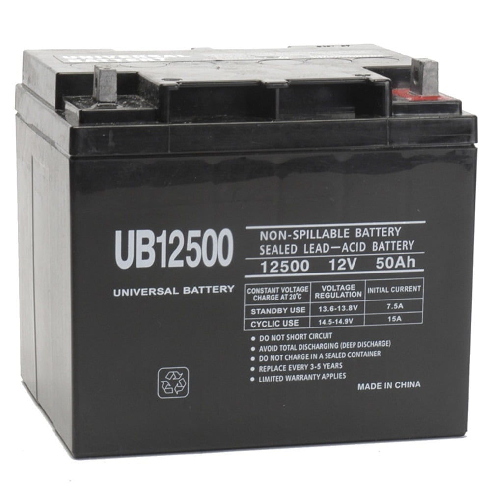UPG UB12500 12V 50Ah Rechargeable Sealed Lead Acid AGM Battery