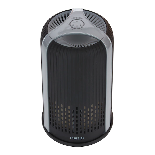 HOMEDICS  2-Speed (Covers: 90-sq ft) Ionic Black HEPA Air Purifier ENERGY STAR