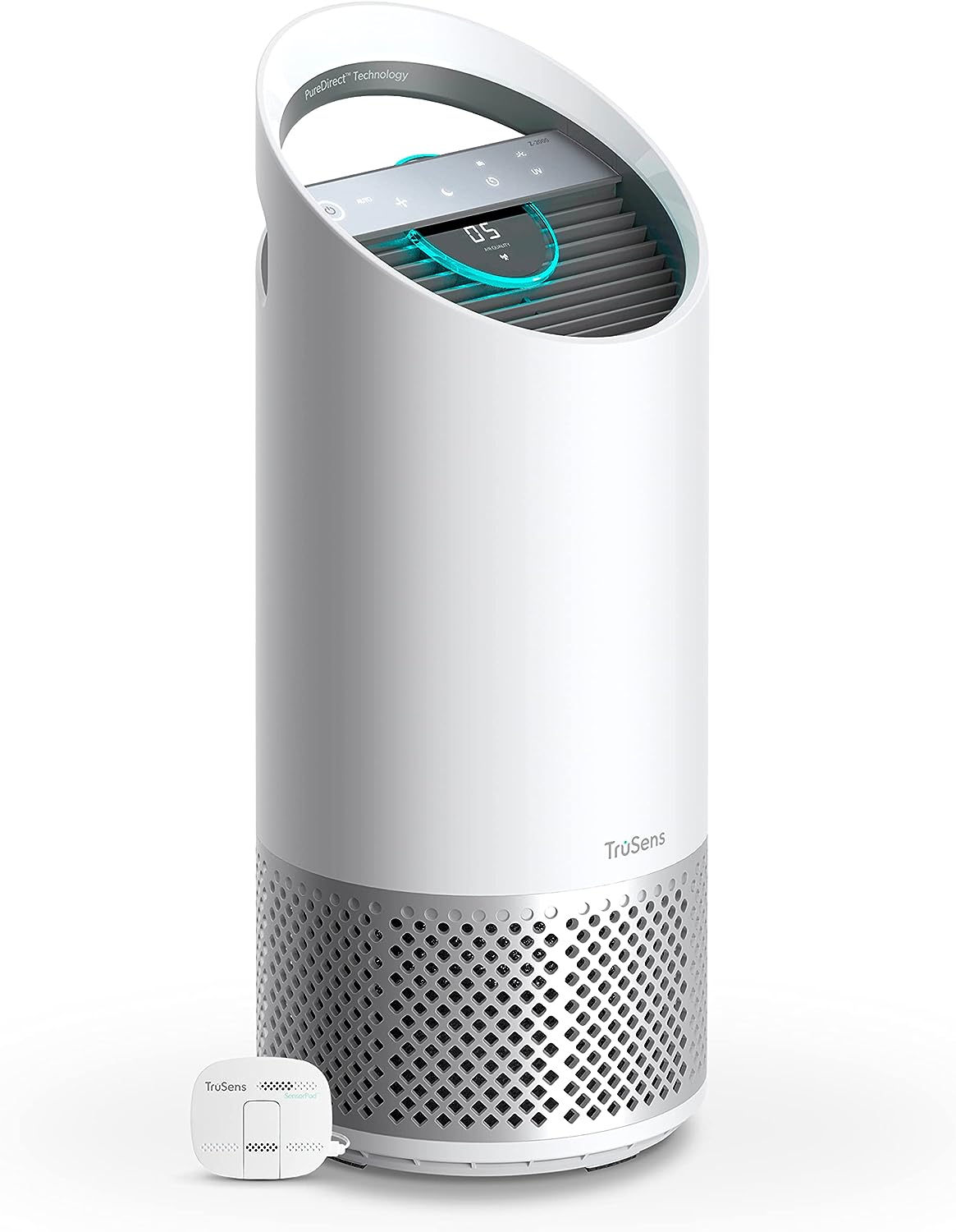 TruSens Air Purifier with UV-C Light + HEPA Filtration | Medium | SensorPod™ Air Quality Monitor | Auto. Sleep. & Turbo Mode | Touch Control | Portable Handle