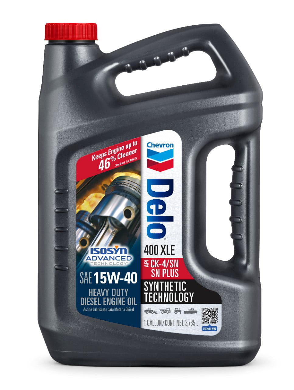 Chevron Delo 400 XLE Synthetic Blend Diesel Motor Oil CK-4. 15W-40. 2.5 Gallon