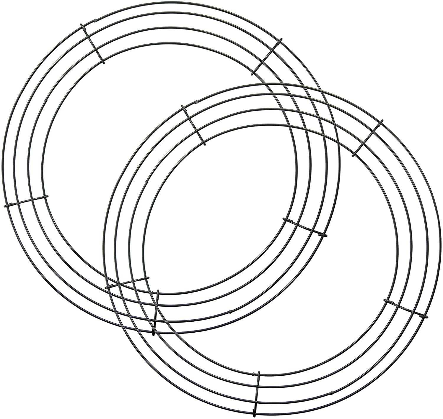 Wire Wreath Frame Metal Round Wreath for Christmas New Year (Pack of 2. 14 inch)