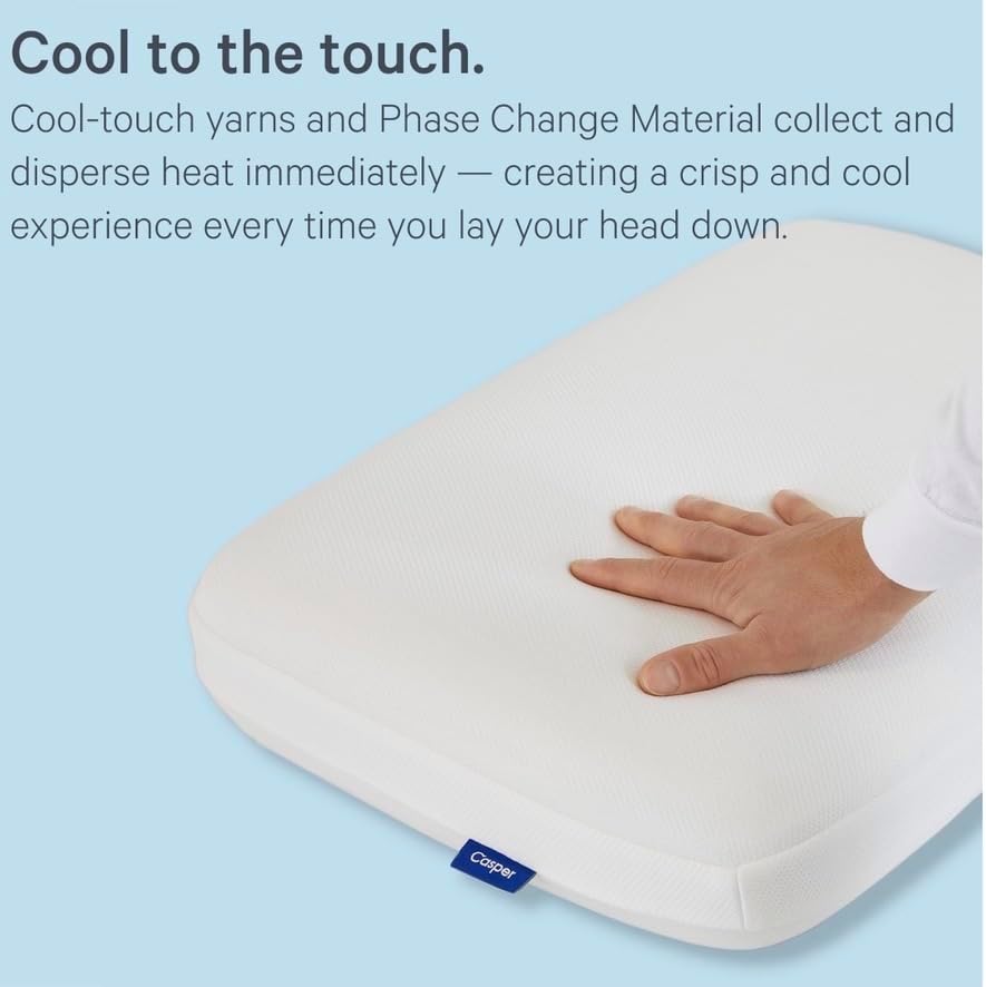 Casper Sleep. Standard Essential Cooling Foam Pillow. White