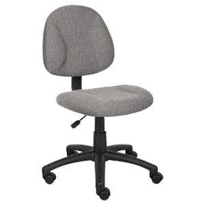Boss Office & Home Beyond Basics Adjustable Office Task Chair without Arms. Gray