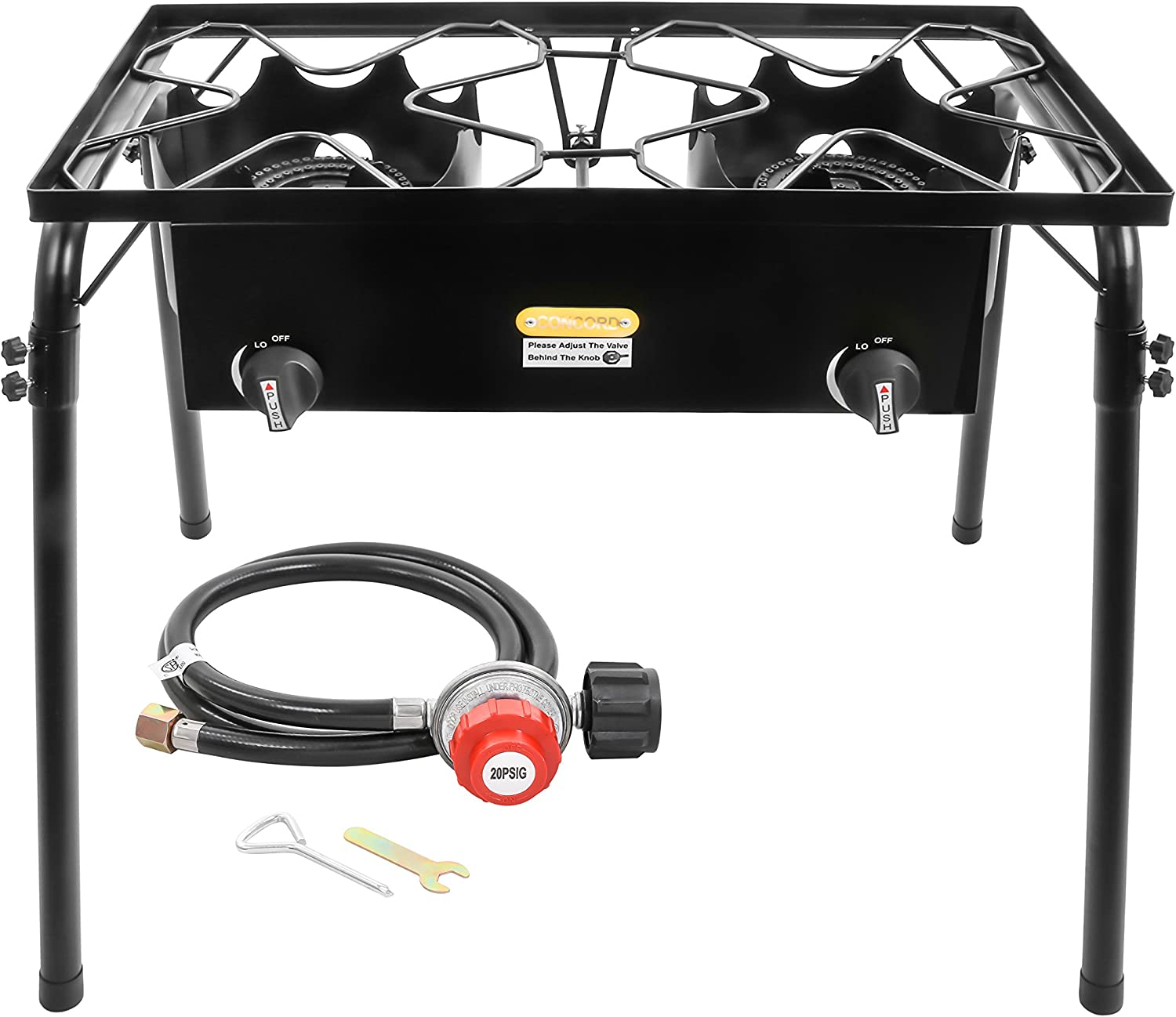 Concord Double Propane Burner. Outdoor 2 Burner Camping Stove