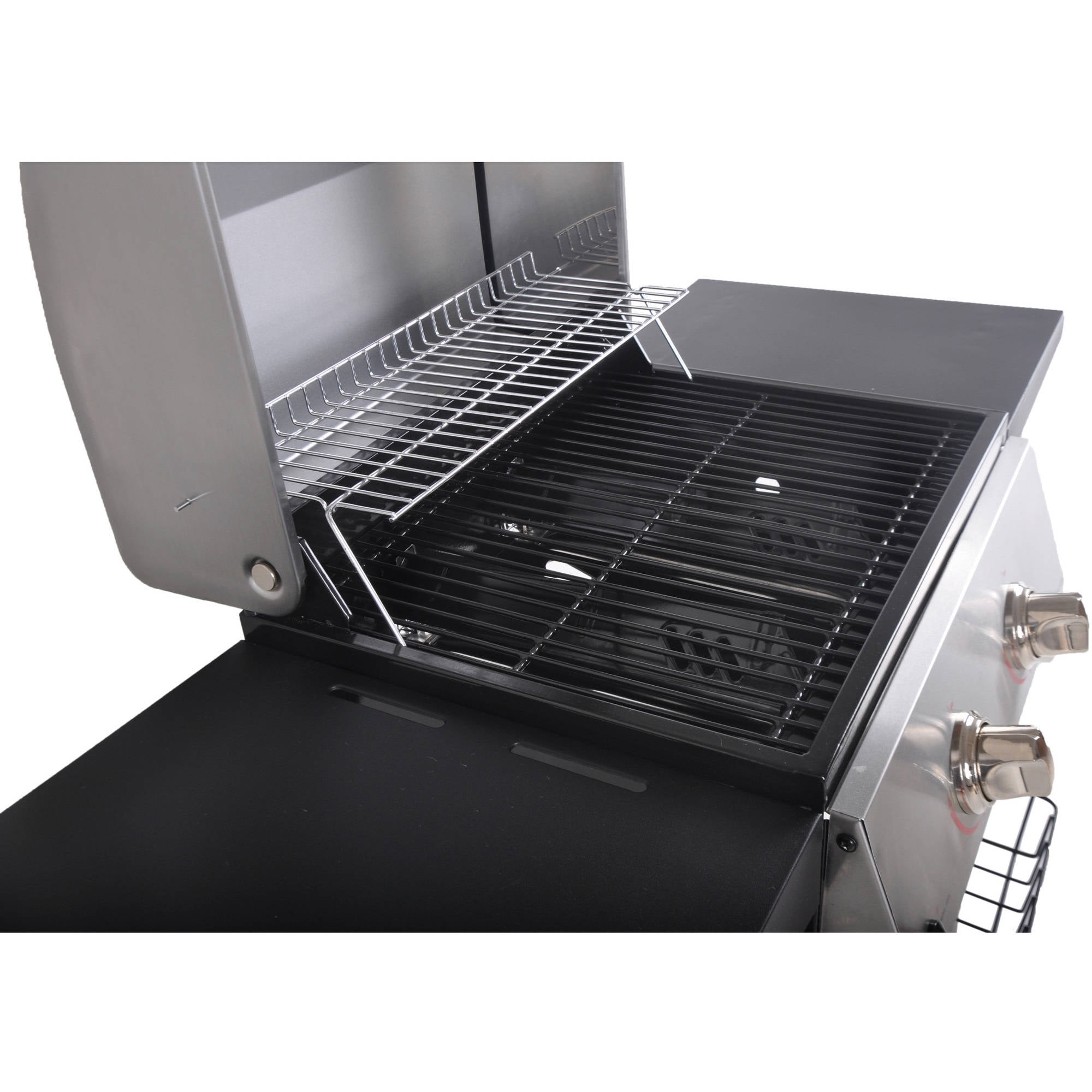 RevoAce 2-Burner Space Saver Propane Gas Grill. Stainless and Black. GBC1705WV
