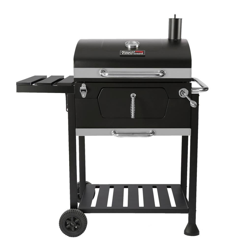 Royal Gourmet CD1824G 24 in. Charcoal Grill in Black with 1-Side Table