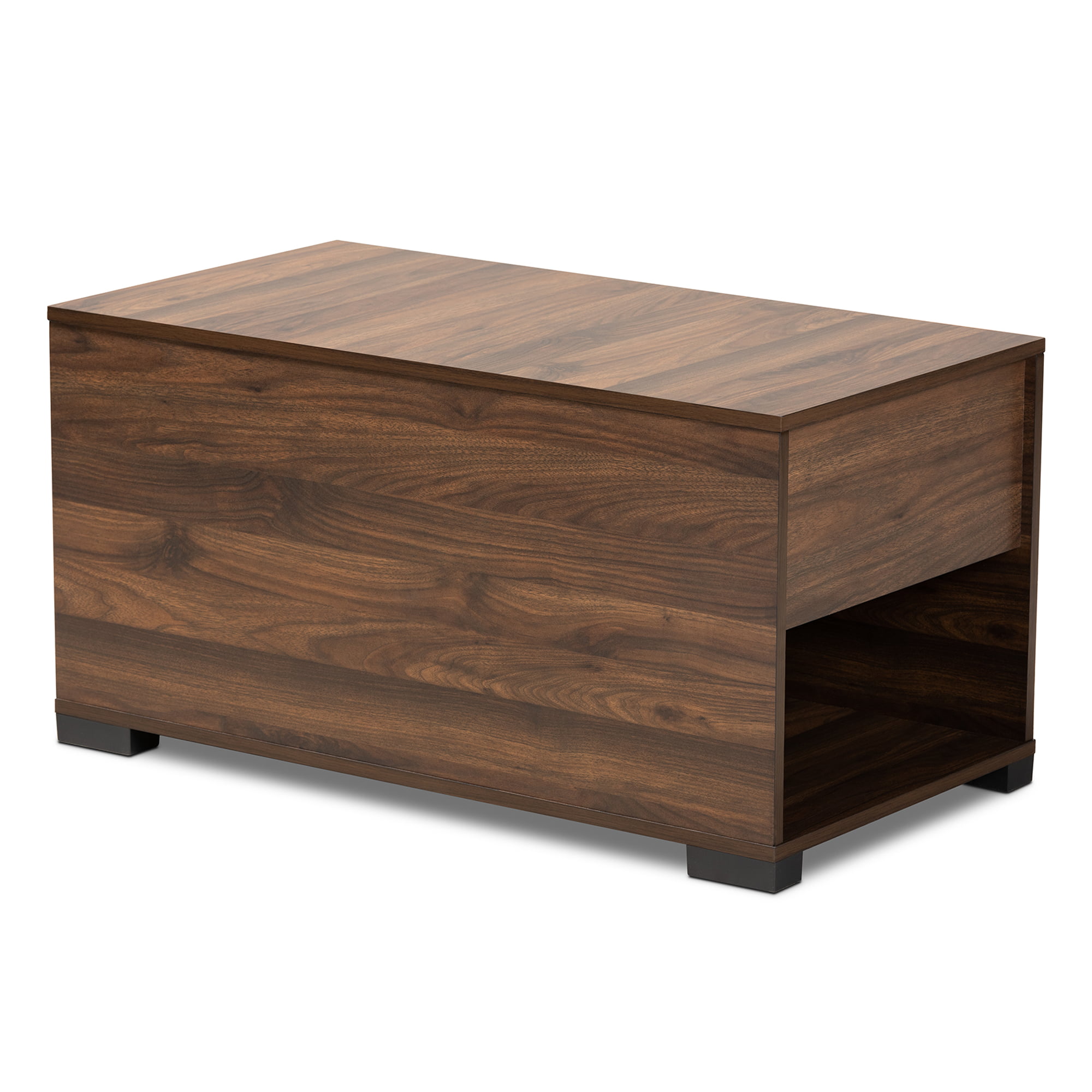 Baxton Studio Skylar Modern and Contemporary Walnut Brown Finished Cat Litter Box Cover House