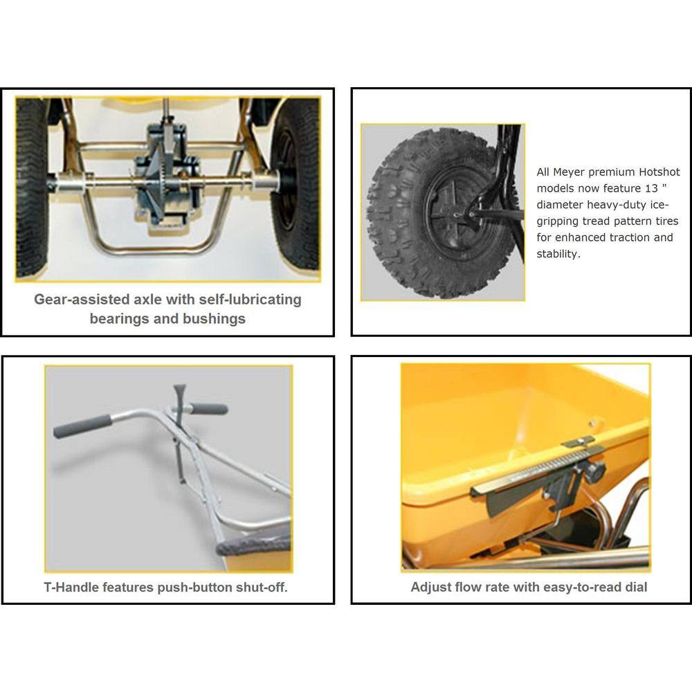Meyer 38170 70 lb. Capacity Walk Behind Broadcast Salt Spreader