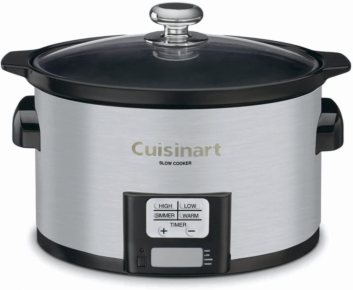 Cuisinart PSC-350 3-1/2-Quart Programmable Slow Cooker. Silver. 9-1/2 in H x 9.1 in W x 12.67 in L