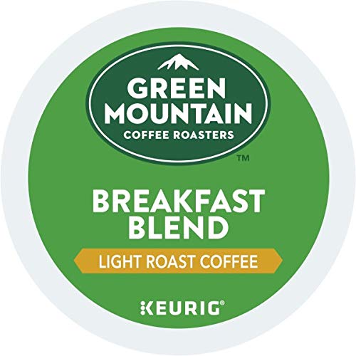 Green Mountain Coffee Roasters Breakfast Blend. Single-Serve Keurig K-Cup Pods. Light Roast Coffee Pods. 72 Count