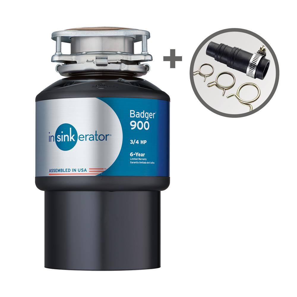 InSinkErator BADGER 900L&L W/DWC-00 Badger 900 Lift & Latch Power Series 3/4 HP Continuous Feed Garbage Disposal with Dishwasher Connector