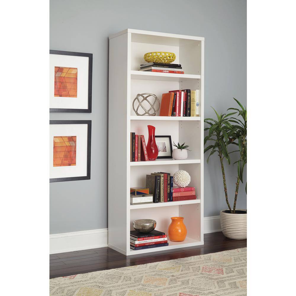 ClosetMaid 13504 73 in. H x 30 in. W x 14 in. D White Wood 5-Cube Storage Organizer