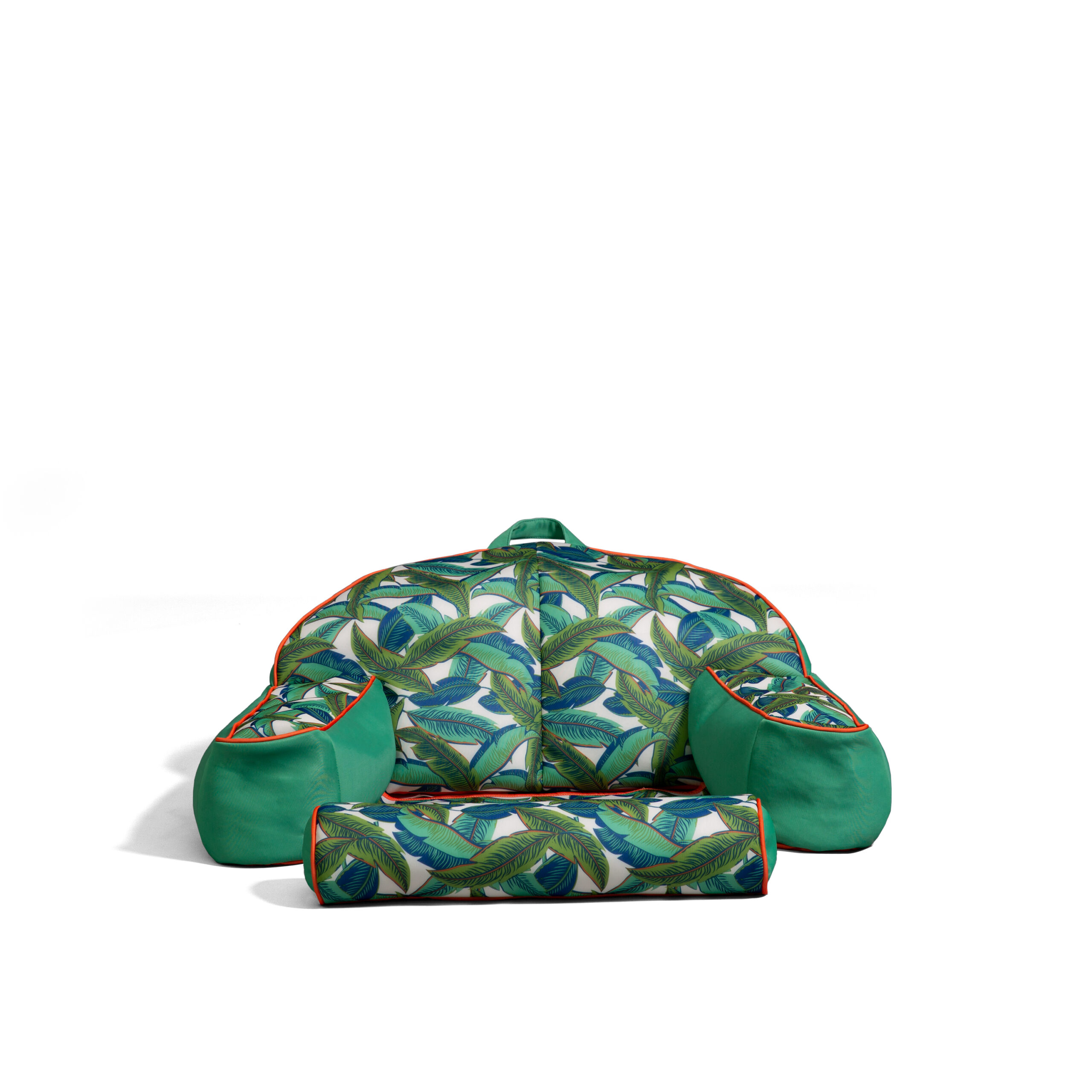 Big Joe Lazy Lounger. Green Tropical Palm