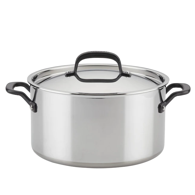 KitchenAid  8 Quart Stainless Steel 5-Ply Clad Stockpot with Lid