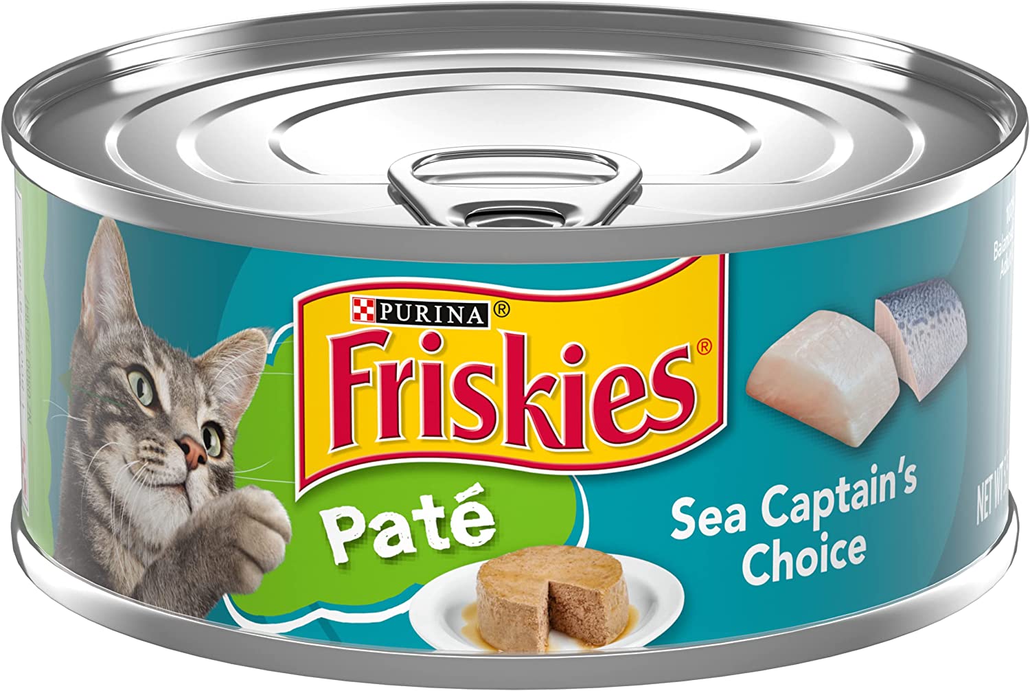 Purina Friskies Pate Sea Captain Choice Canned Wet Cat Food. 5.5-oz. case of 24