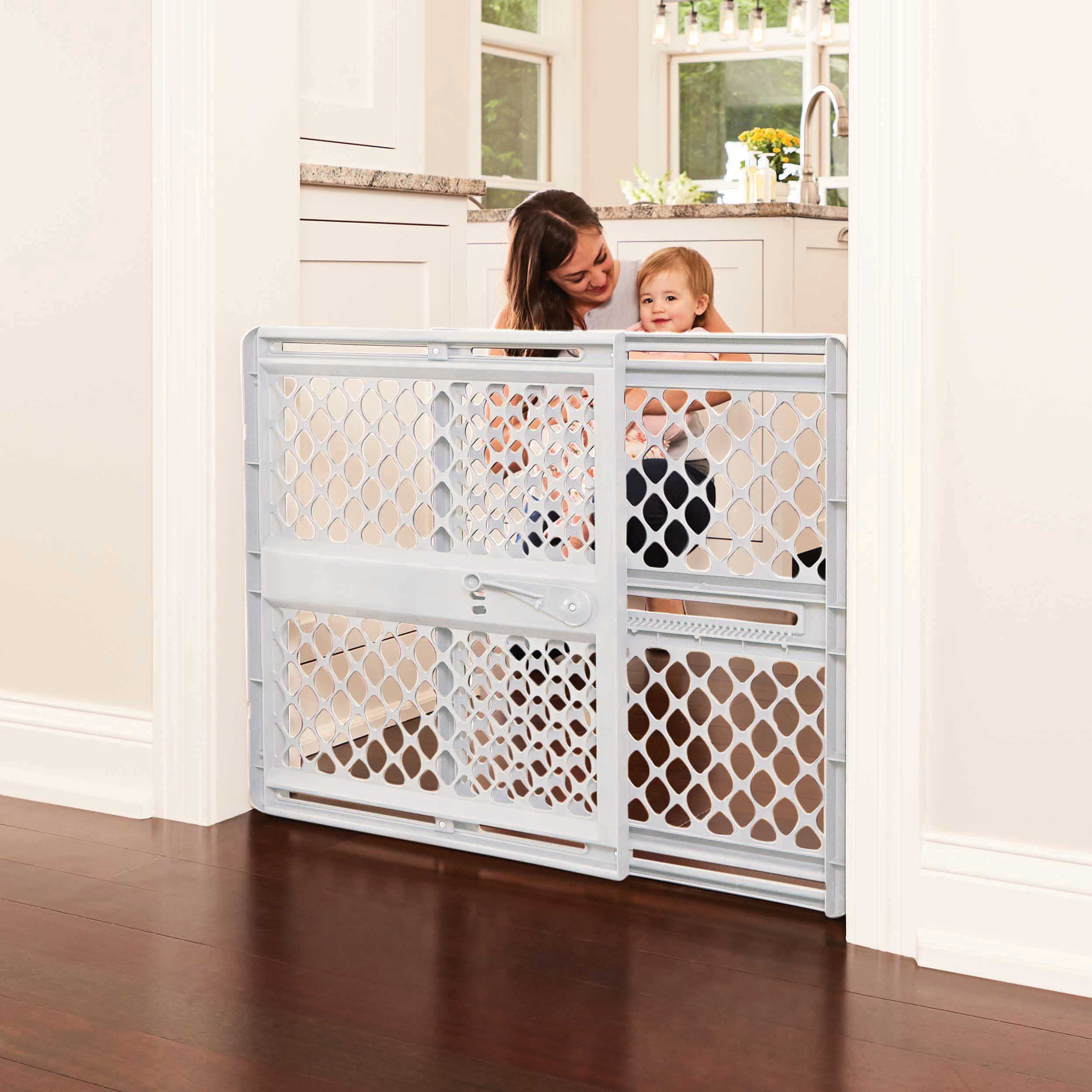 Toddleroo by North States 26″-42″ Supergate Explorer Baby Safety Gate. Gray Plastic