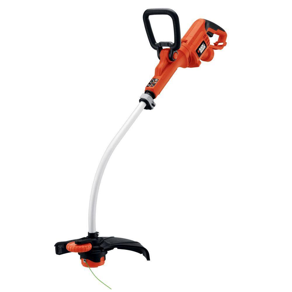 BLACK+DECKER GH3000 14 in. 7.5 AMP Corded Electric Curved Shaft 0.080 in. Single Line 2-in-1 String Trimmer & Lawn Edger with Automatic Feed