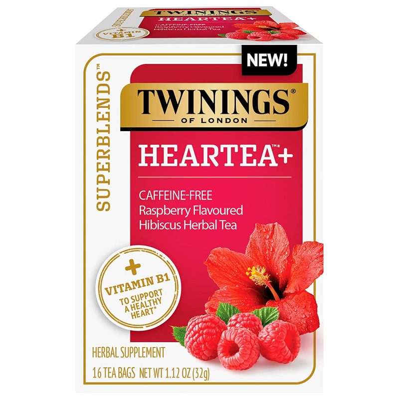Twinings of London Superblends Heartea Vitamin B1. 16 Count. Pack of 6