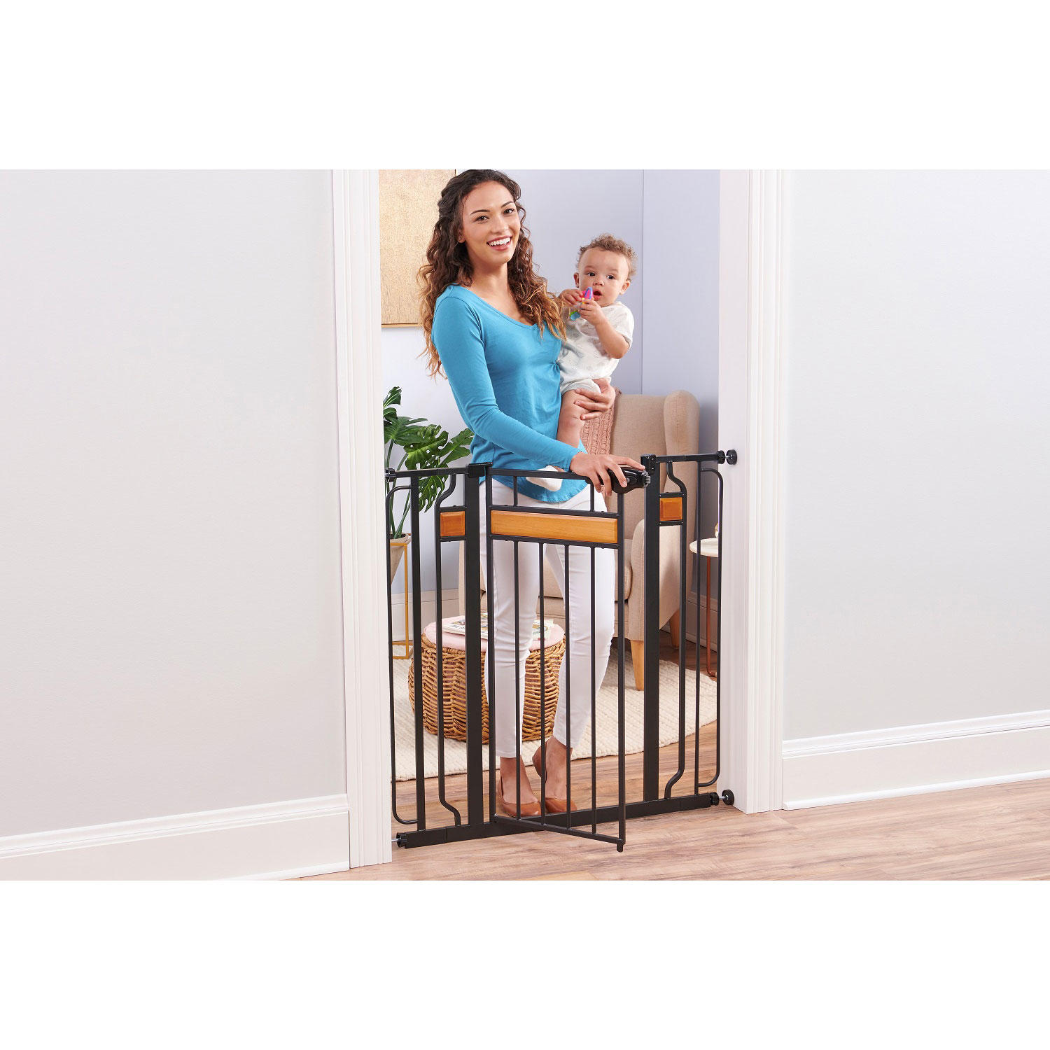 Regalo Home Accents Extra Tall Designer Baby Gate. Adjustable 29″ -35″