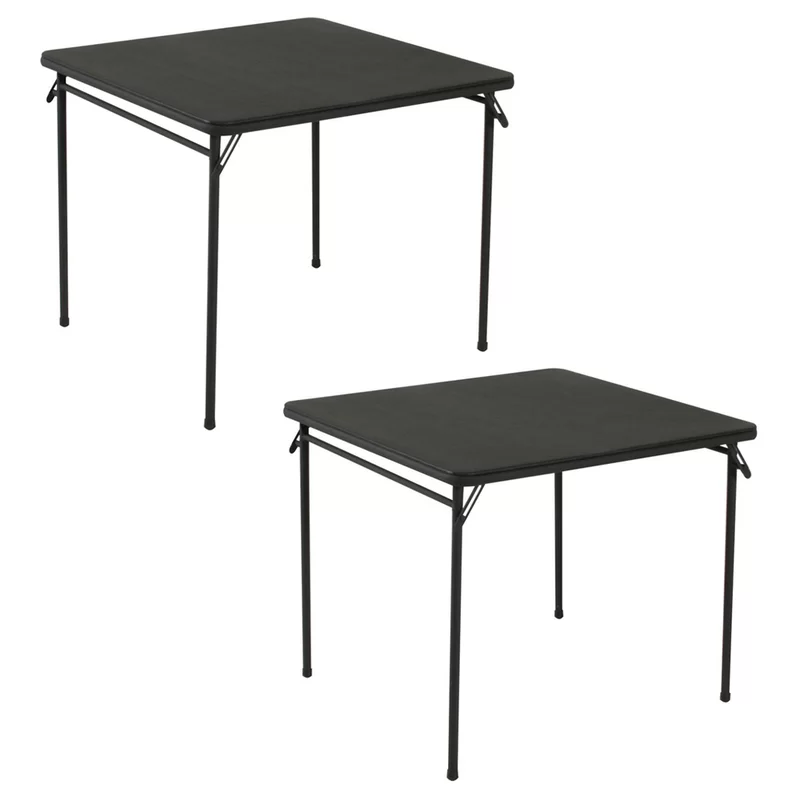 COSCO 14696BLK2E 34″ Vinyl Top. Black. 2-Pack Folding Table
