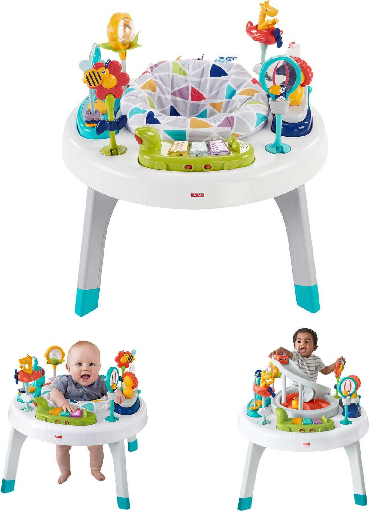 Fisher-Price 2-in-1 Sit-to-Stand Activity Center and Toddler Play Table. Spin 'n Play Safari