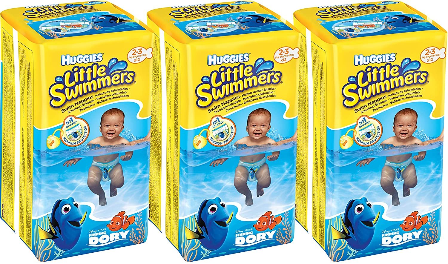 Huggies Little Swimmers Disposable Swim Diapers. X-Small 7lb-18lb.. 3 x 12 Pants