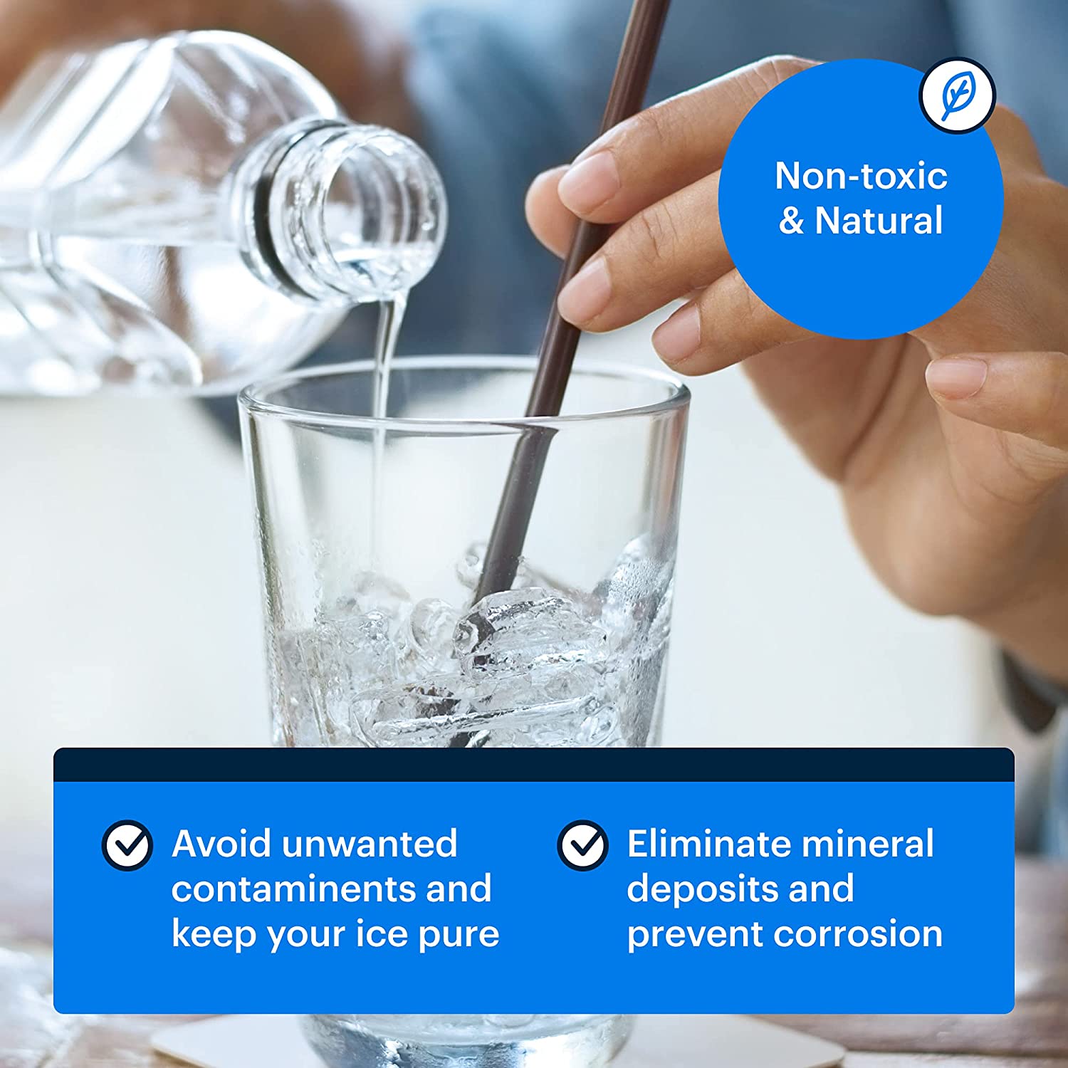 Essential Values 32 USES Ice Machine Cleaner (Gallon / 3.78). Nickel Safe Descaler | Ice Maker Cleaner Compatible with: Whirlpool 4396808. Manitowac. Ice-O-Matic. Scotsman. Follett & more!