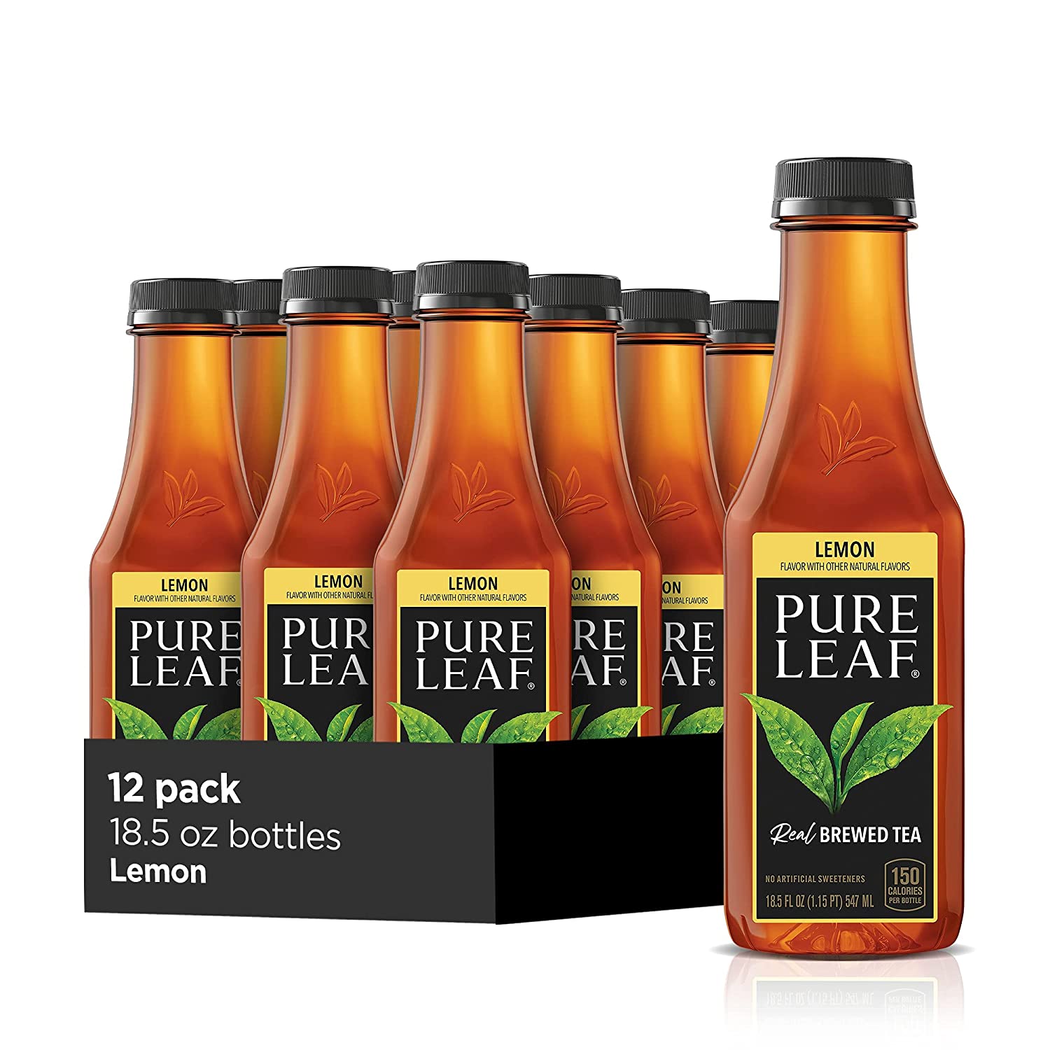 Pure Leaf Iced Tea. Sweetened. Real Brewed Black Tea. Lemon. 18.5 Fl Oz (Pack of 12)