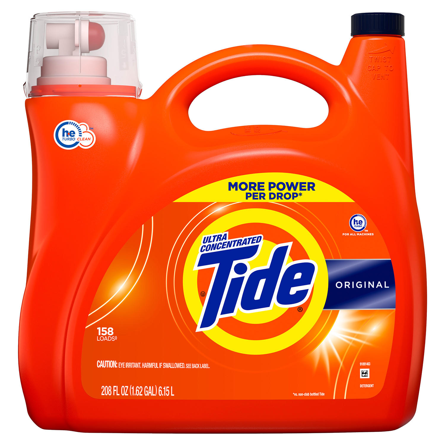 Tide Ultra Concentrated Liquid Laundry Detergent. Original (158 loads. 208 fl. oz.)